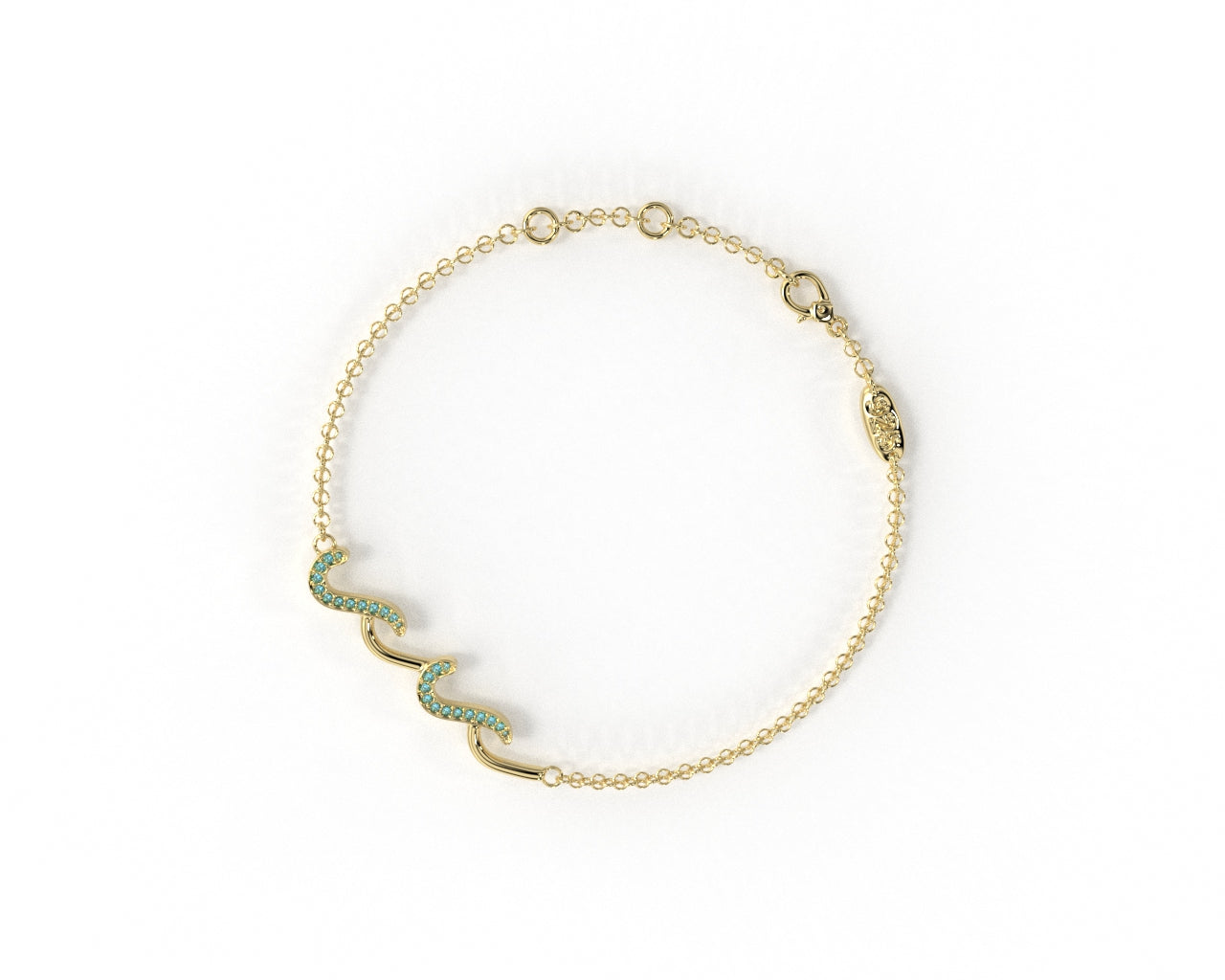 Orope’s Perimade Ocean Wave Charm Anklet made with 925 Pure Sterling Silver