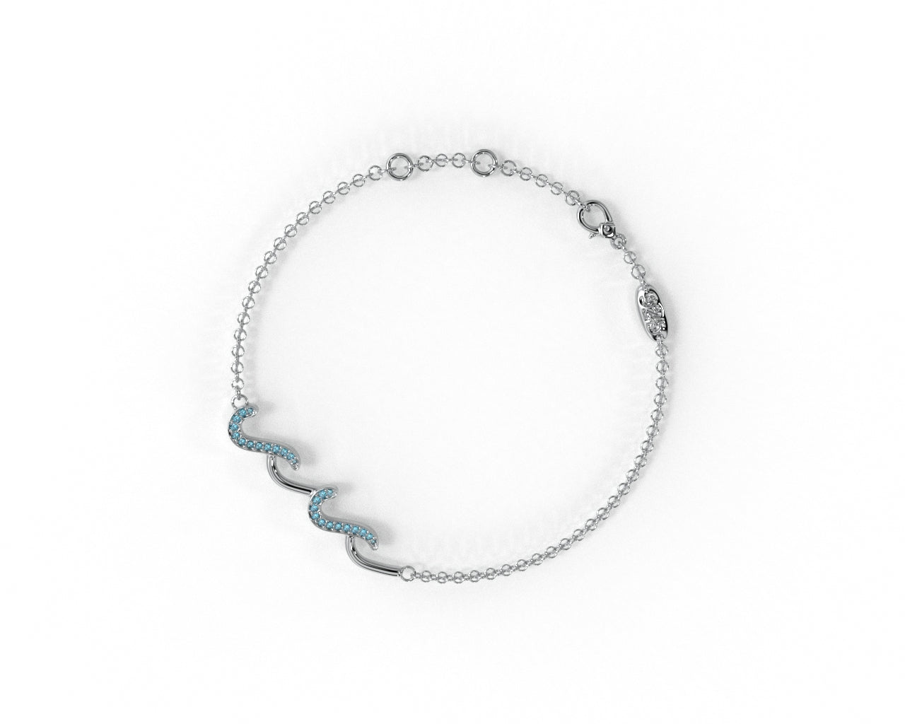 Orope’s Perimade Ocean Wave Charm Anklet made with 925 Pure Sterling Silver