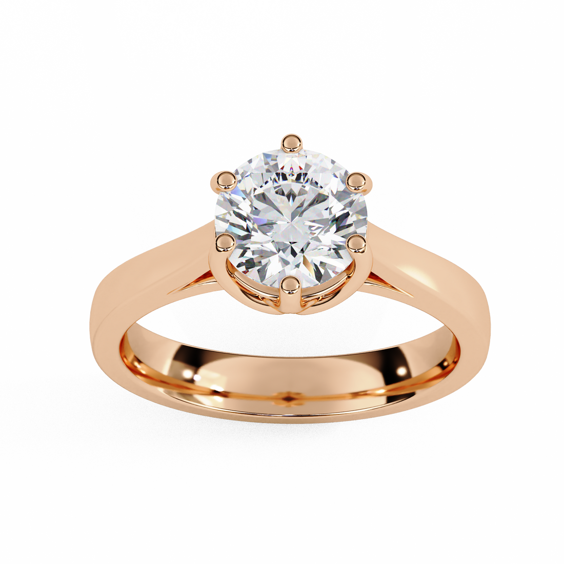 Elegant Round Cut Solitaire Ring | 925 Sterling Silver