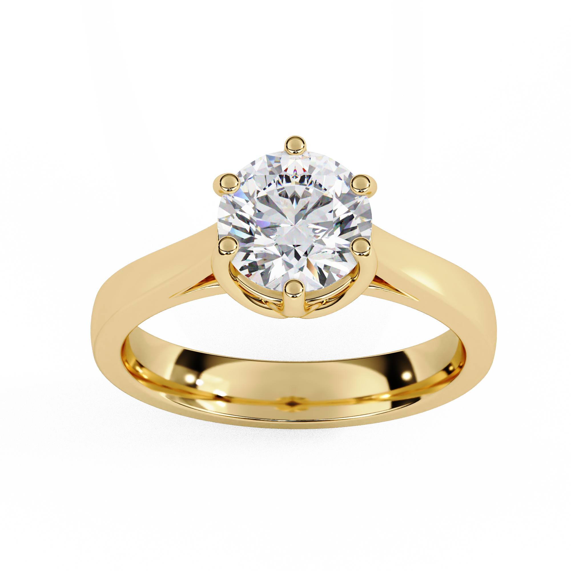 Elegant Round Cut Solitaire Ring | 925 Sterling Silver