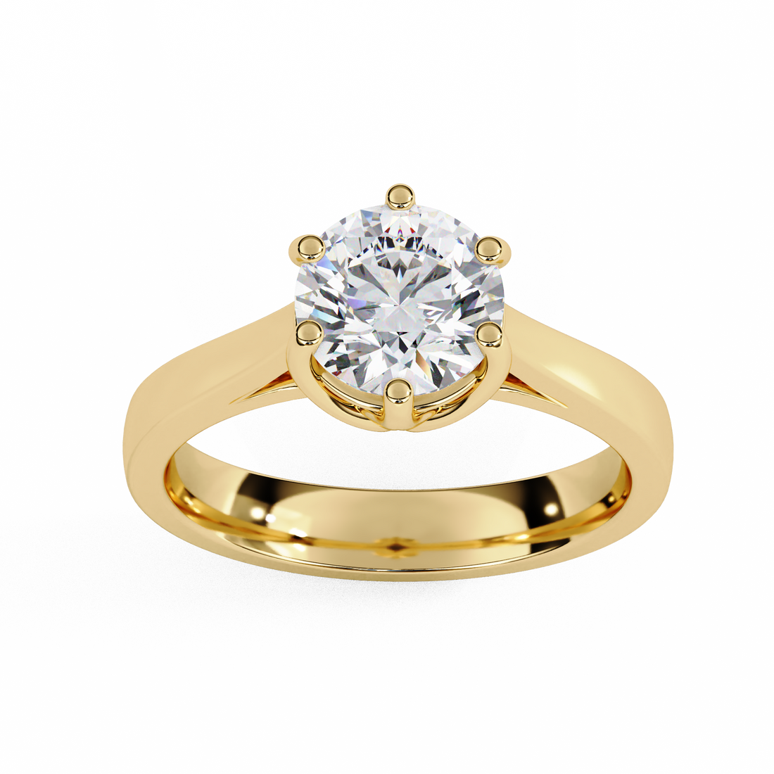 Elegant Round Cut Solitaire Ring | 925 Sterling Silver