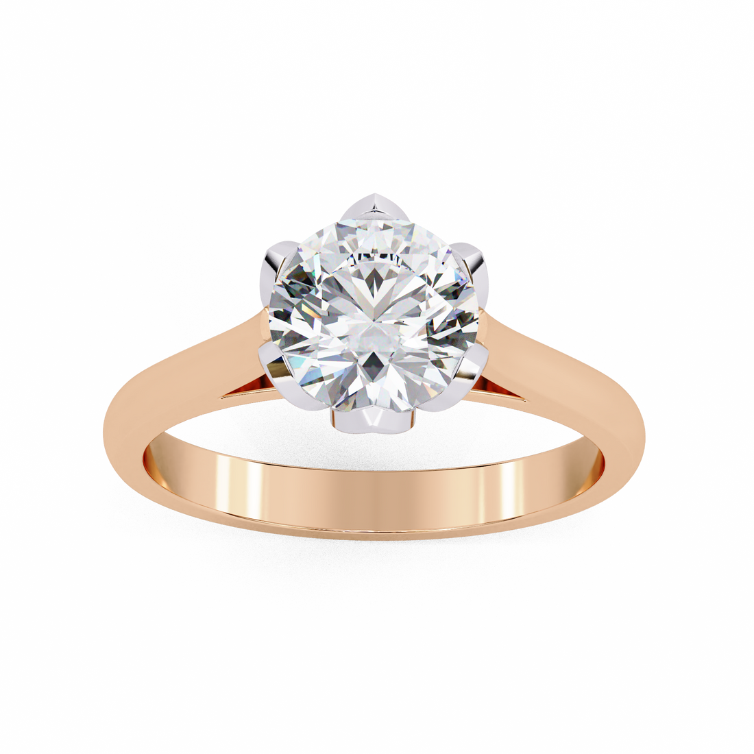 Minimal Luxe Round-Cut Diamond Ring | 925 Sterling Silver