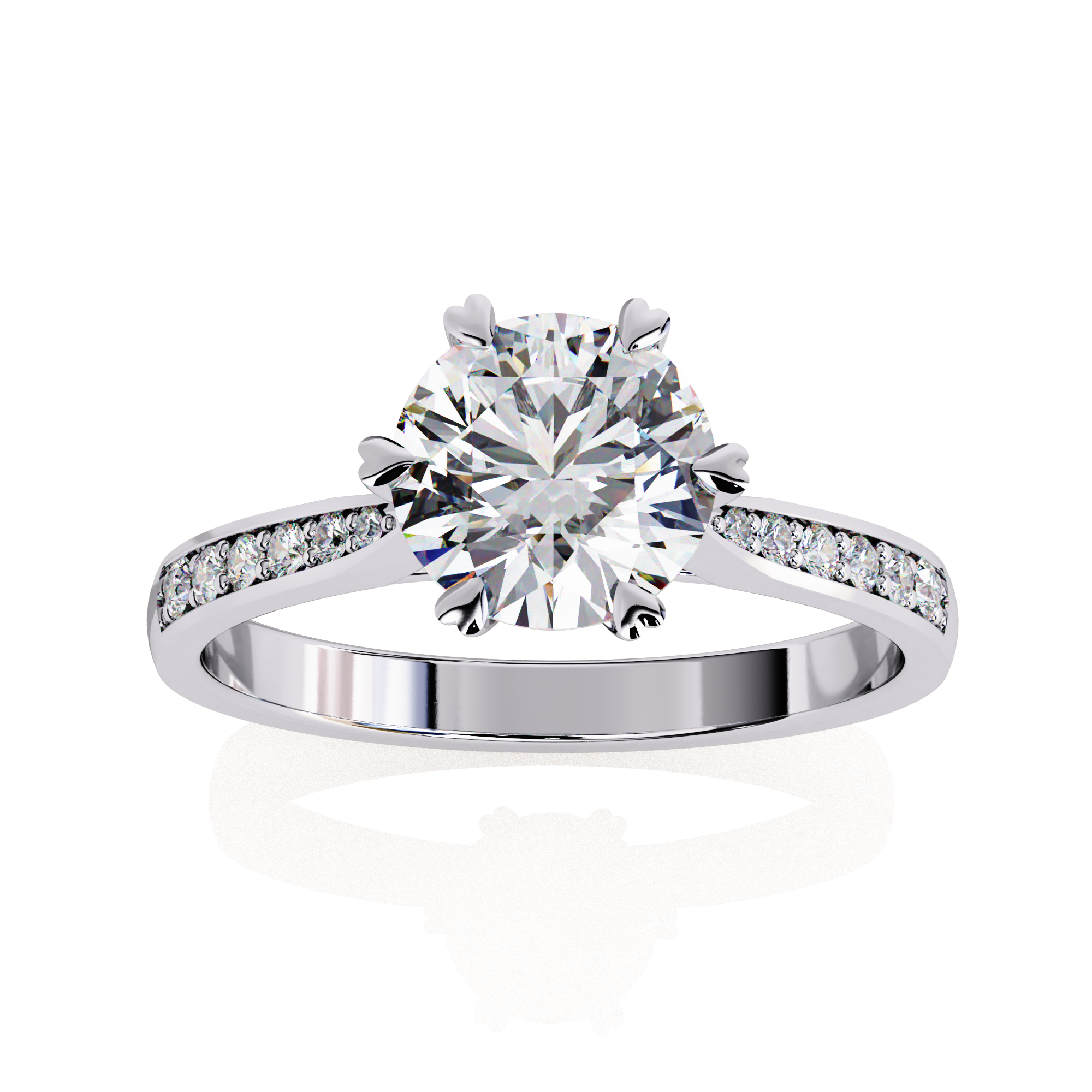 Signature Round Cut Proposal Ring | 925 Sterling Silver