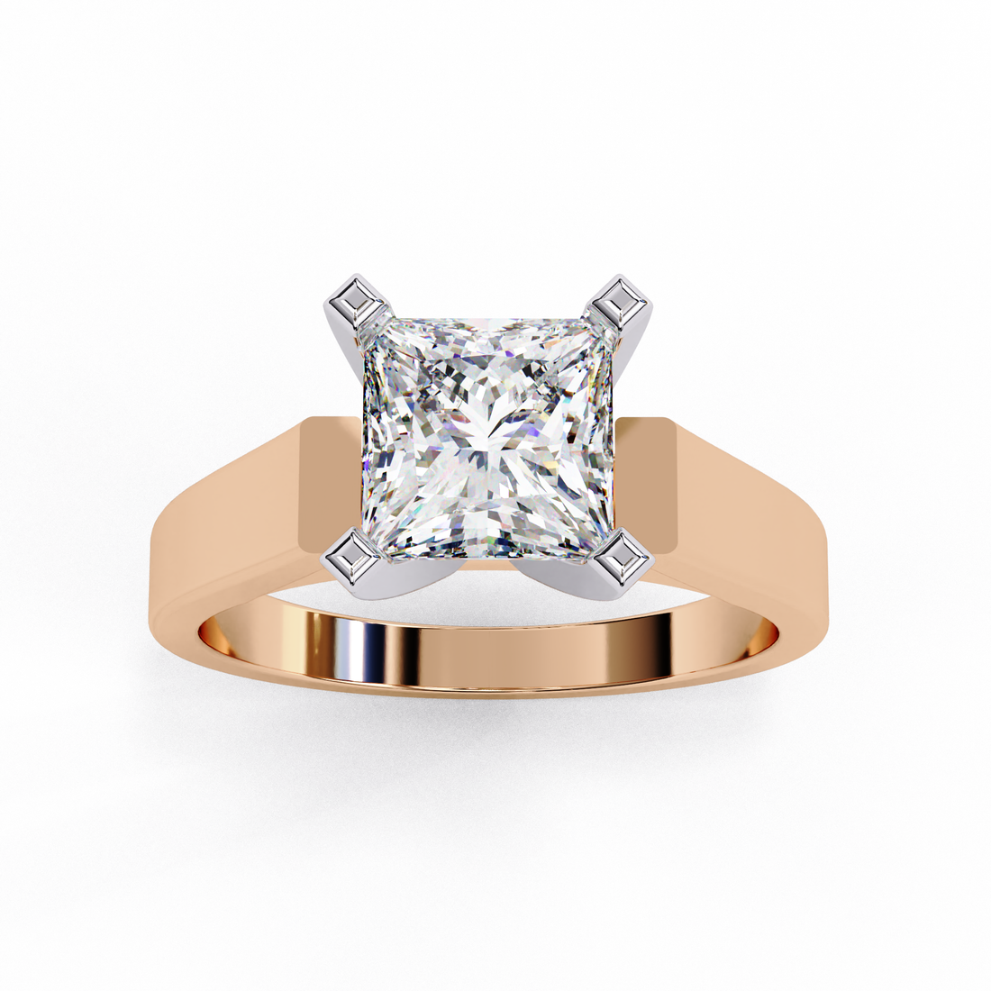 Luxe Square Cut Silver Ring | 925 Sterling Silver