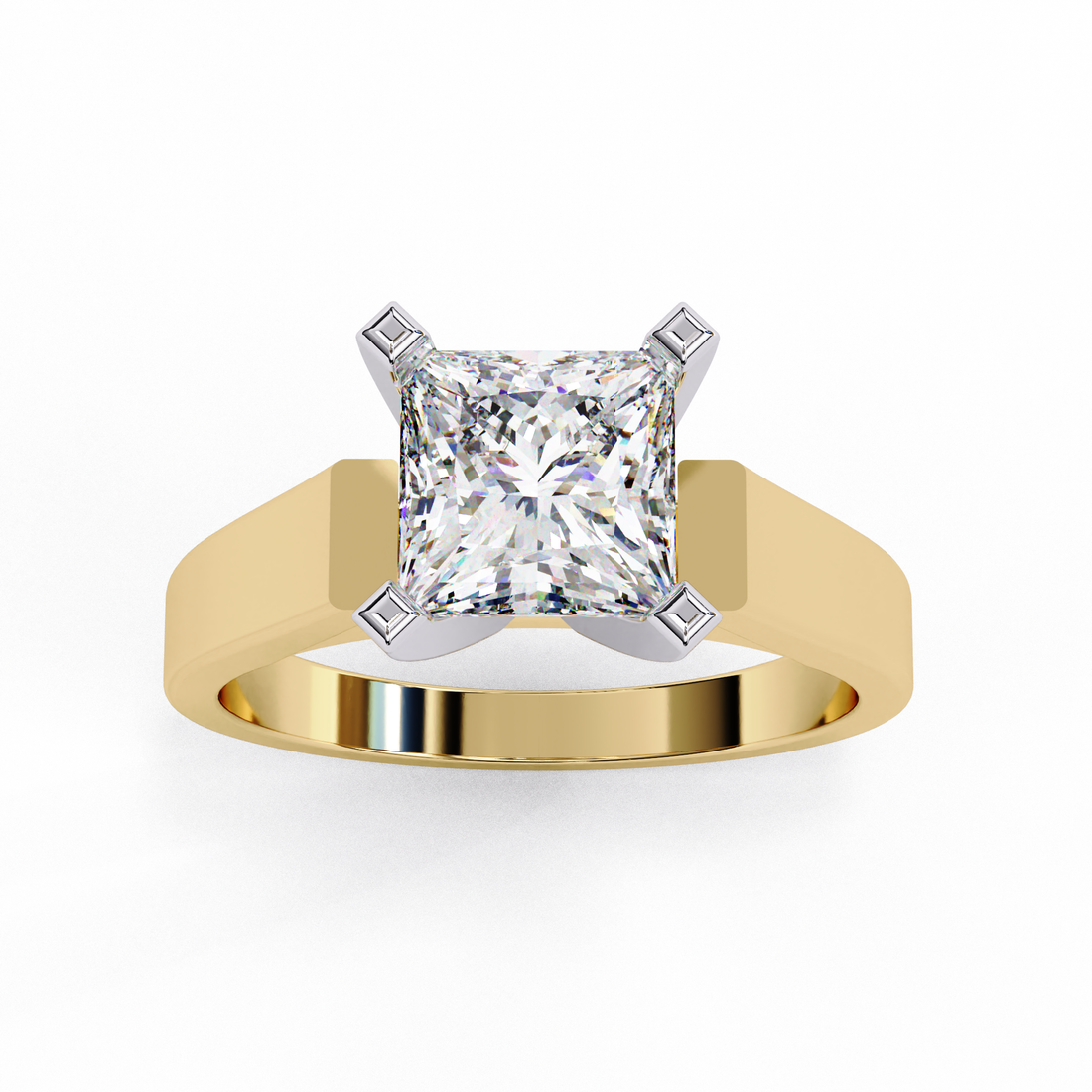 Luxe Square Cut Silver Ring | 925 Sterling Silver
