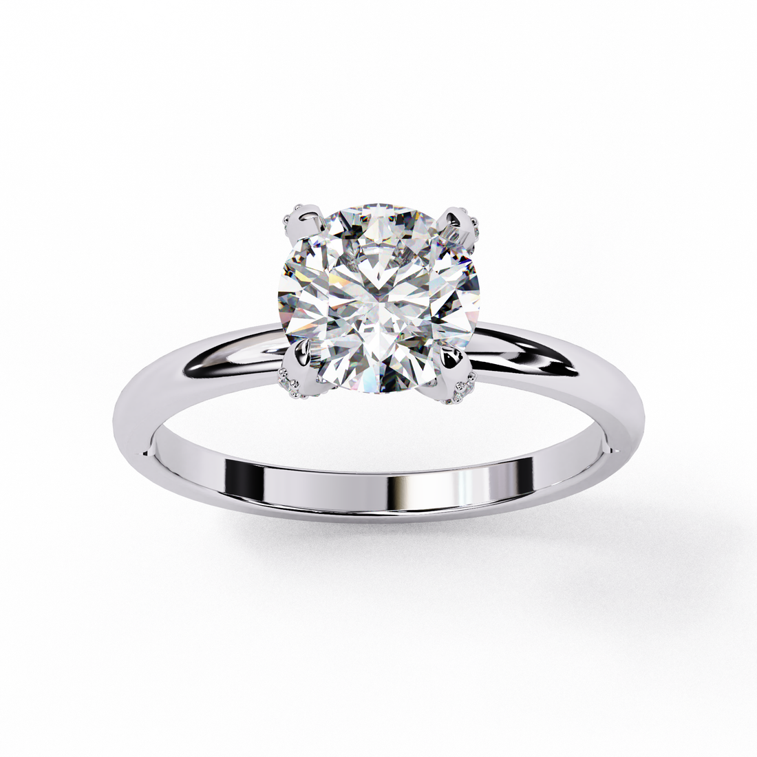 Timeless Glow Round-Cut Diamond-Style Ring | 925 Sterling Silver
