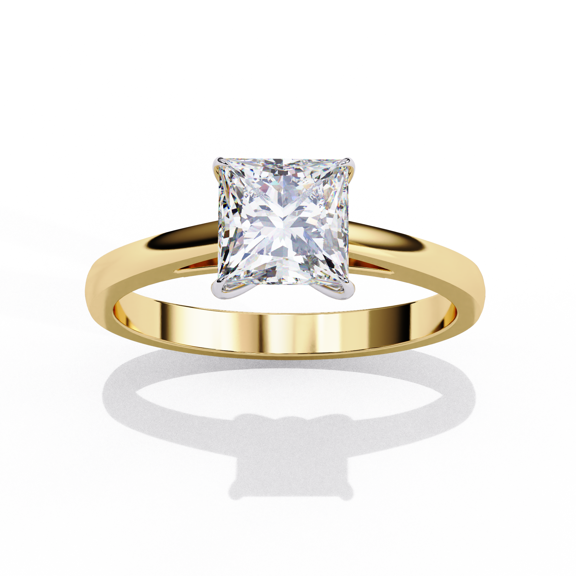 OropÃ© Princess Cut Solitaire Ring | 925 Sterling Silver