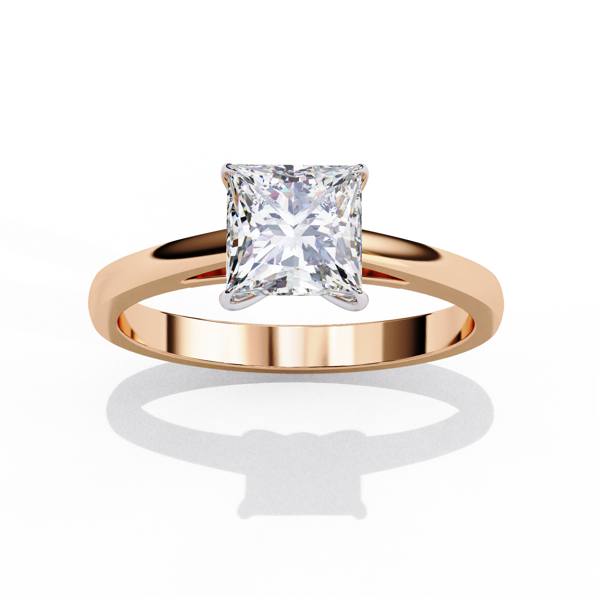 OropÃ© Princess Cut Solitaire Ring | 925 Sterling Silver