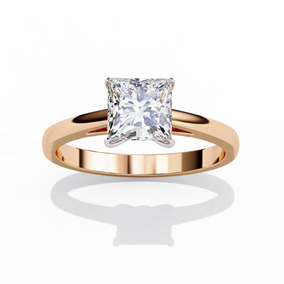 OropÃ© Princess Cut Solitaire Ring | 925 Sterling Silver