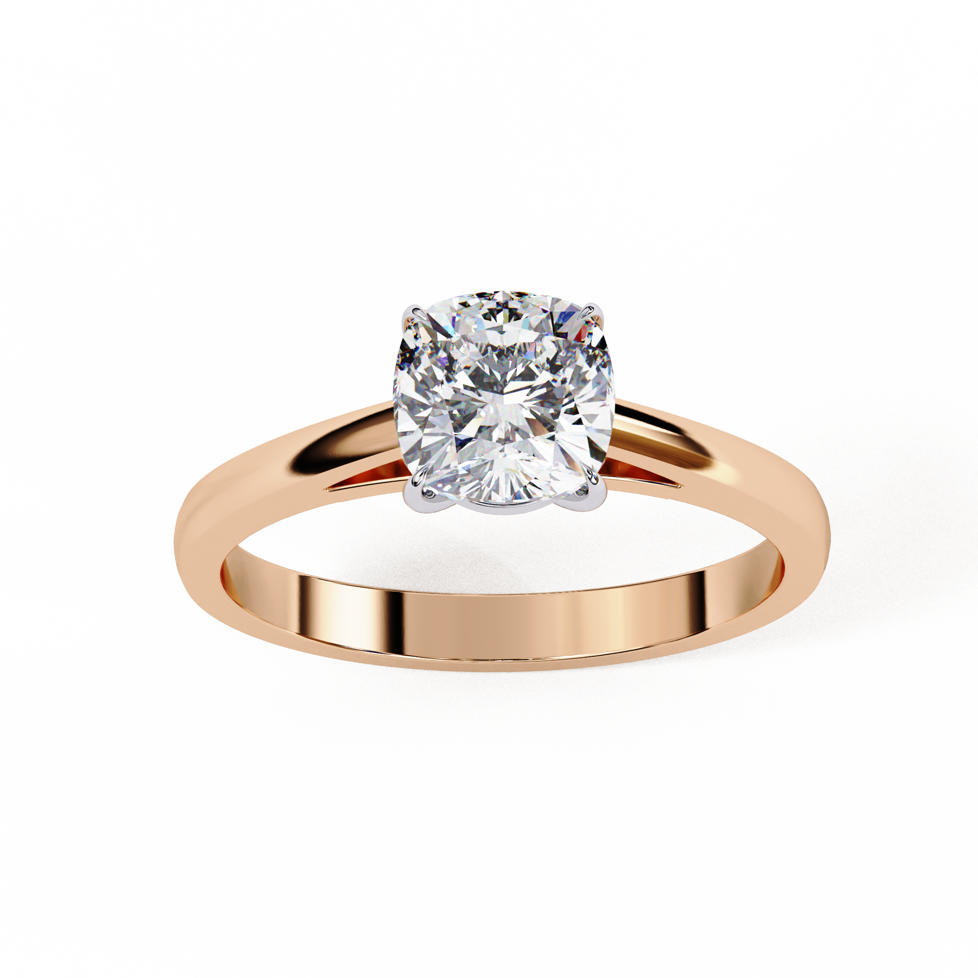 OropÃ© Diamond-Style Cushion Cut Solitaire Ring | 925 Silver Jewelry