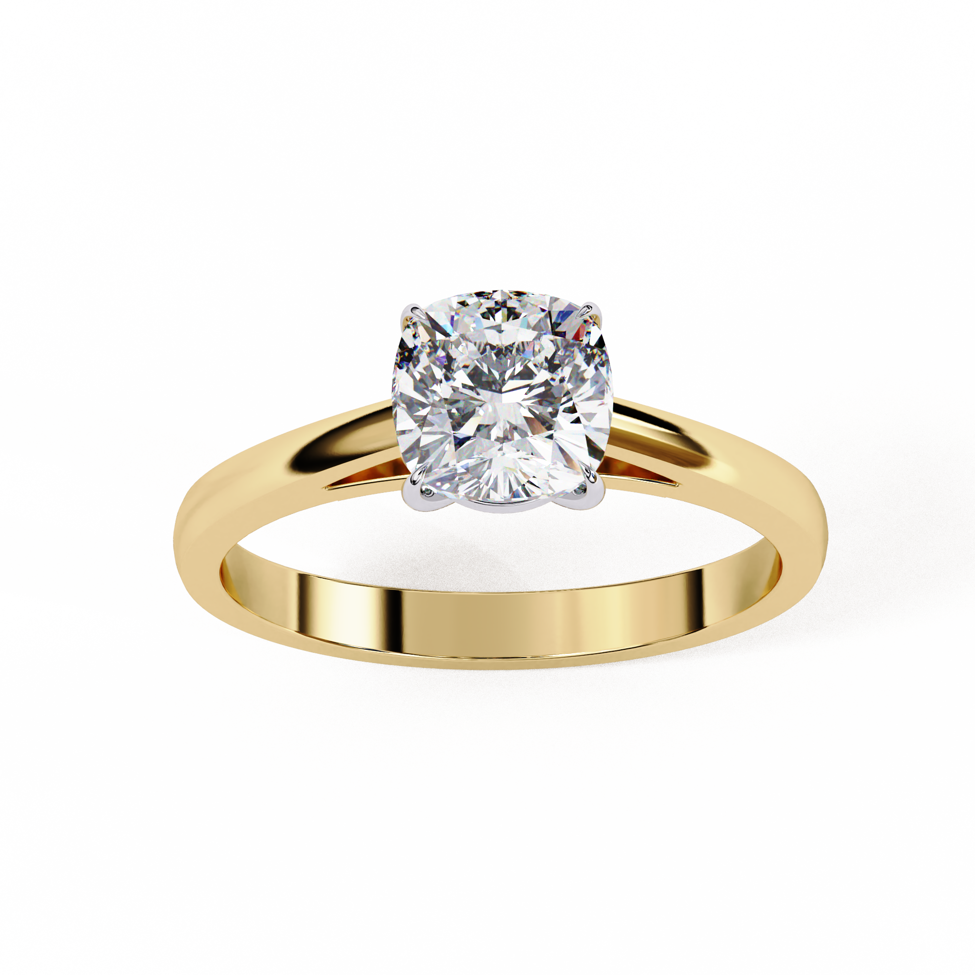 OropÃ© Diamond-Style Cushion Cut Solitaire Ring | 925 Silver Jewelry