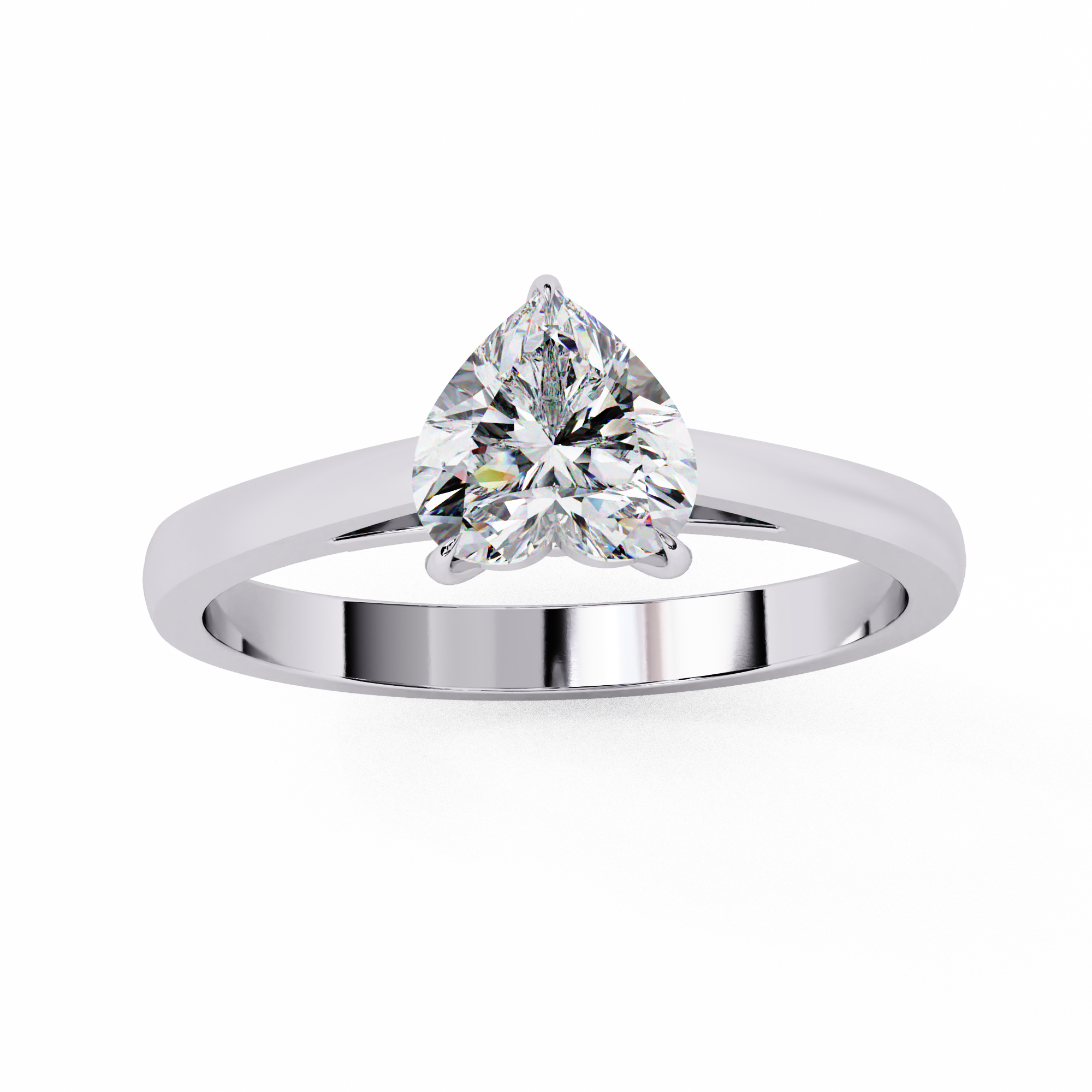 Heart-Cut Diamond Promise Ring | 925 Sterling Silver