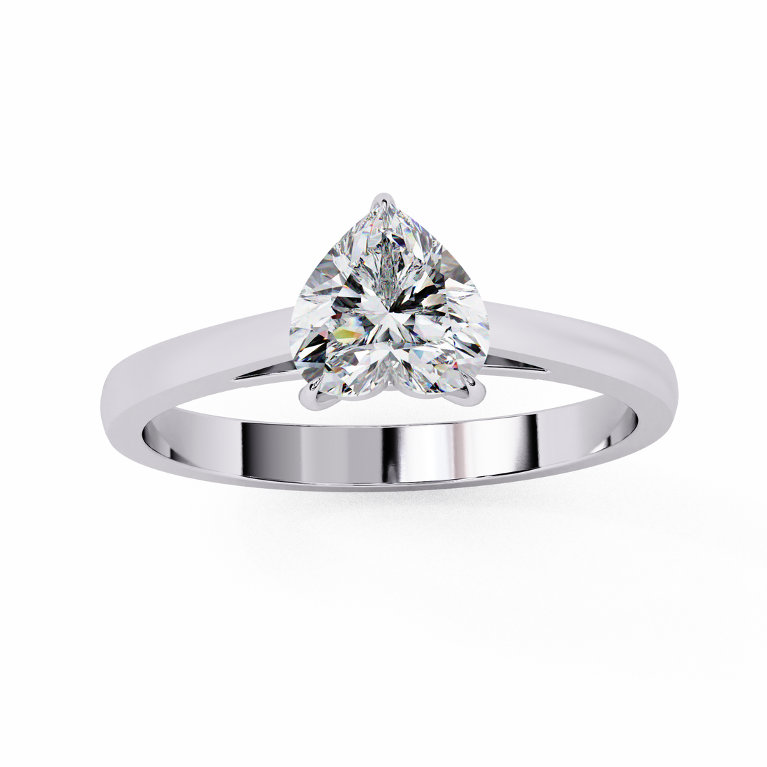 Heart-Cut Diamond Promise Ring | 925 Sterling Silver