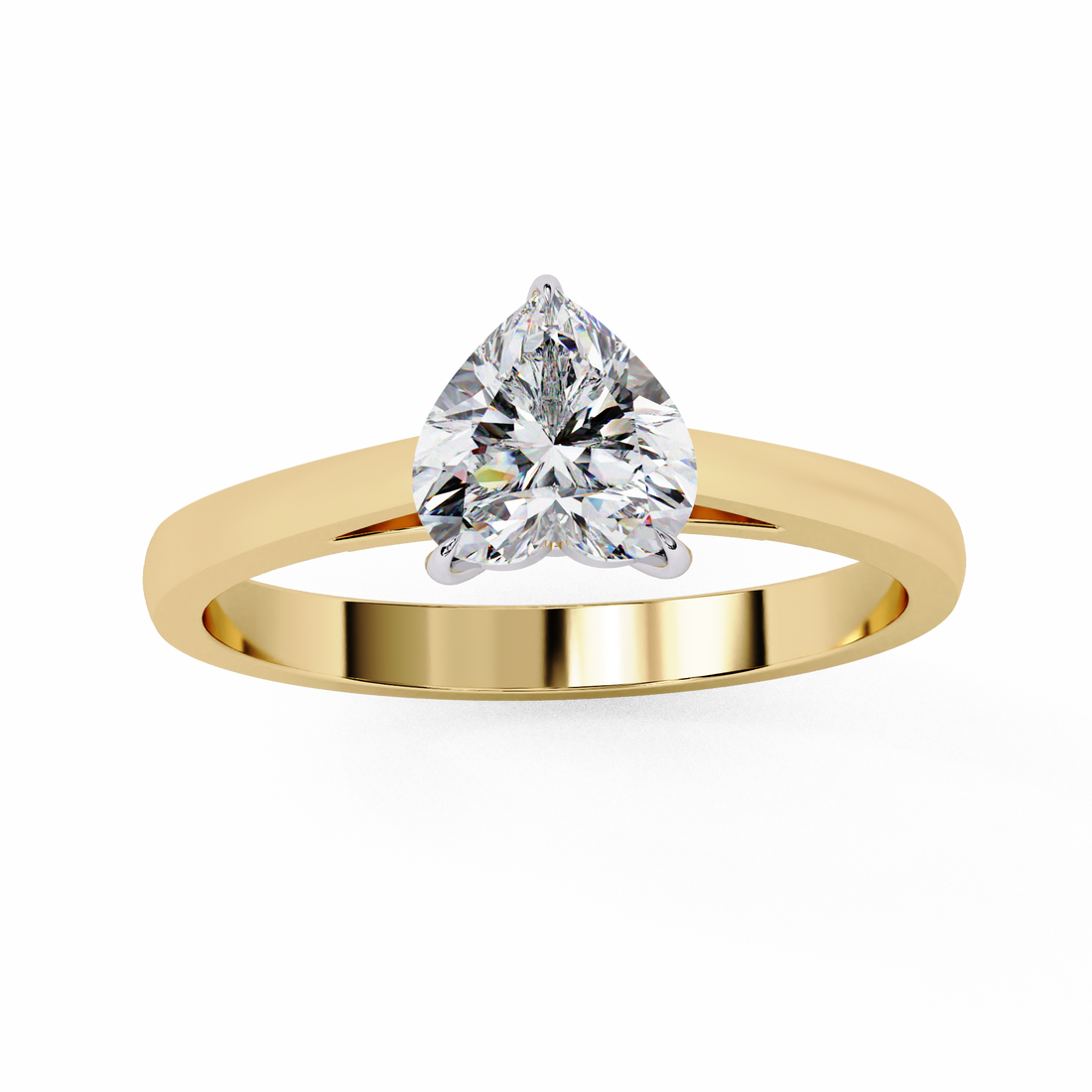 Heart-Cut Diamond Promise Ring | 925 Sterling Silver