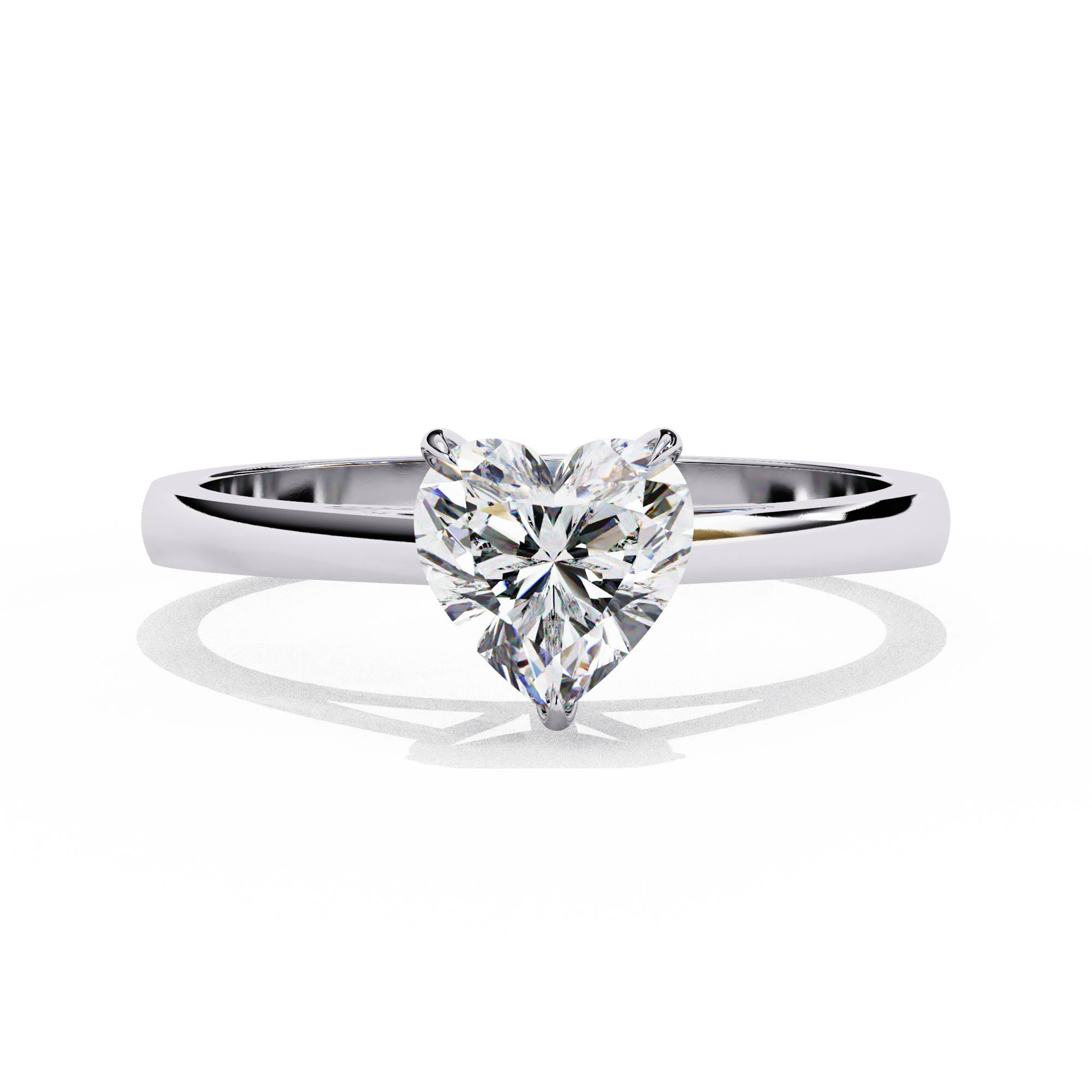 Heart-Cut Diamond Promise Ring | 925 Sterling Silver