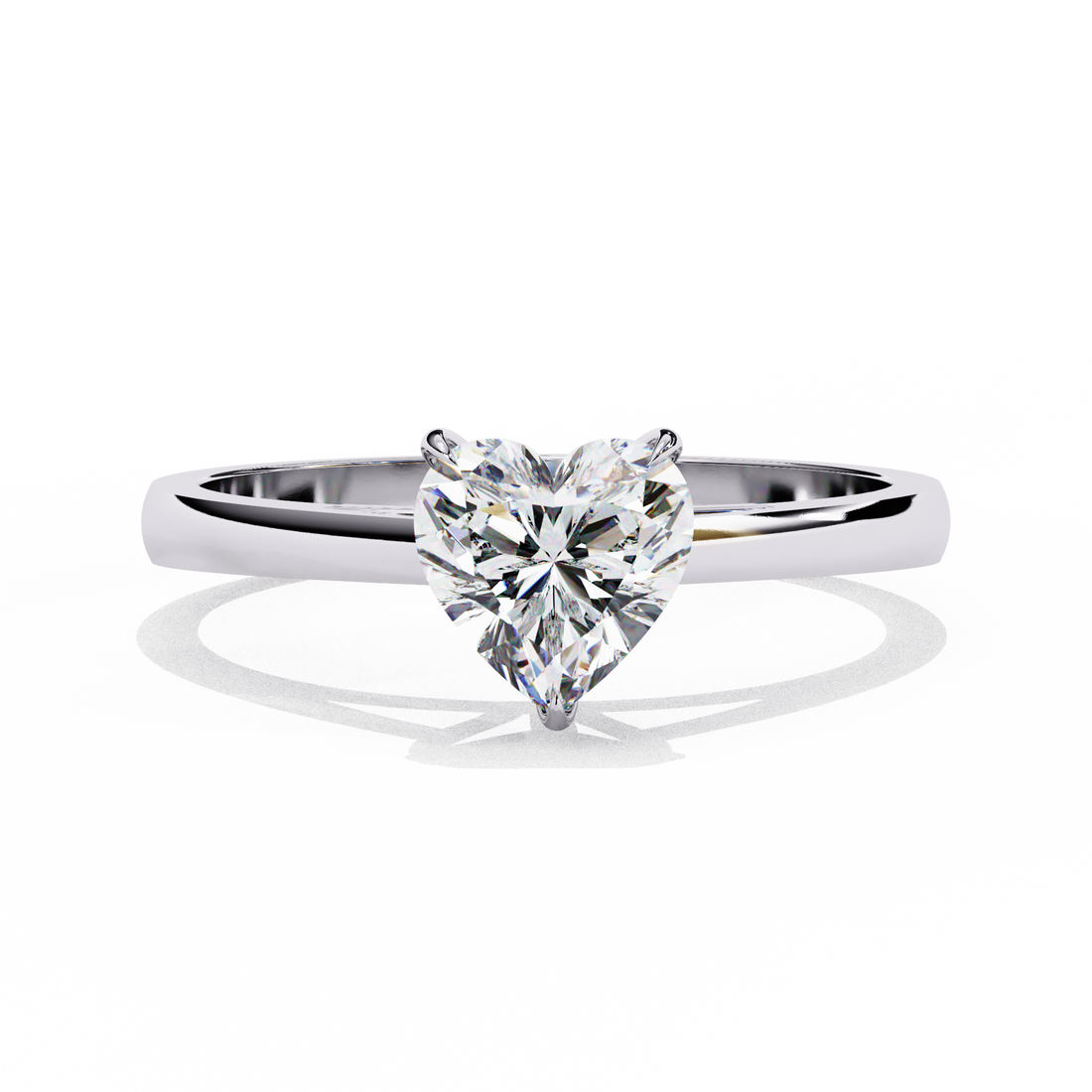 Heart-Cut Diamond Promise Ring | 925 Sterling Silver