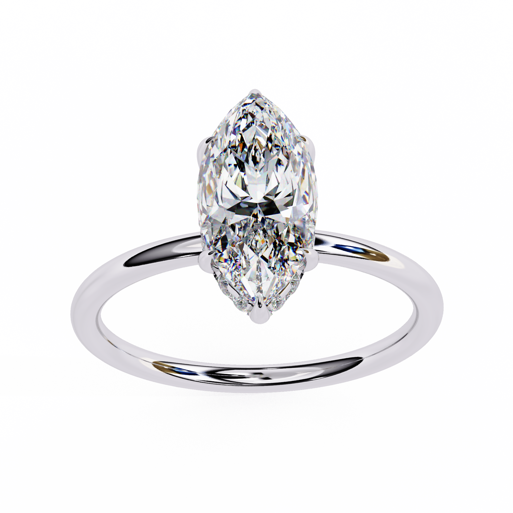 Celestial Grace Pear-Cut Solitaire Ring | 925 Sterling Silver