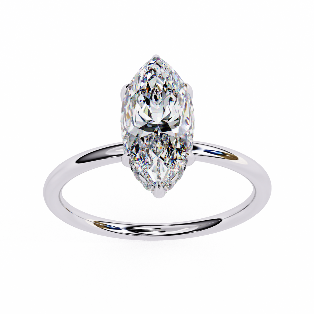 Celestial Grace Pear-Cut Solitaire Ring | 925 Sterling Silver