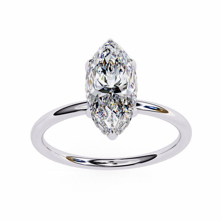 Celestial Grace Pear-Cut Solitaire Ring | 925 Sterling Silver