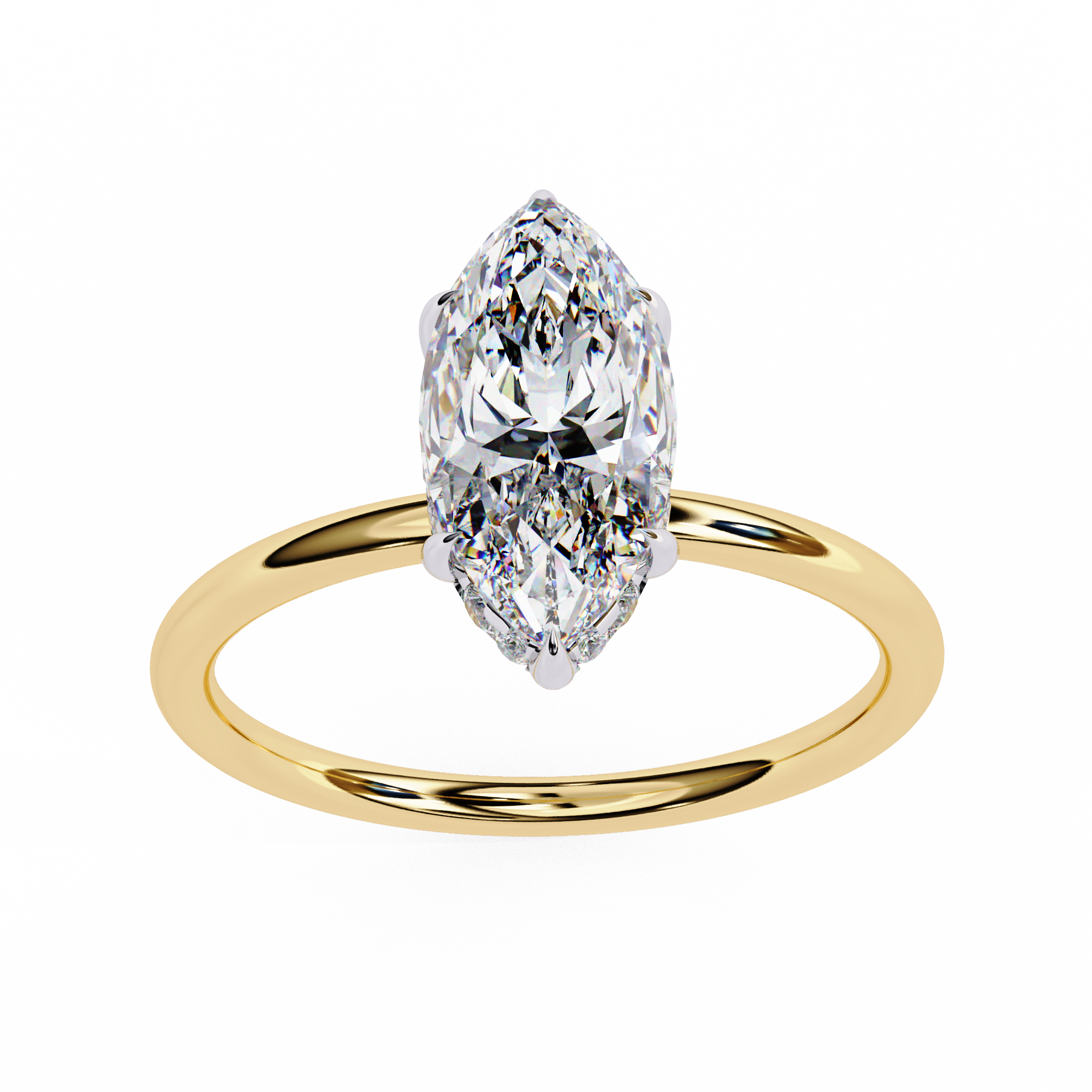 Celestial Grace Pear-Cut Solitaire Ring | 925 Sterling Silver