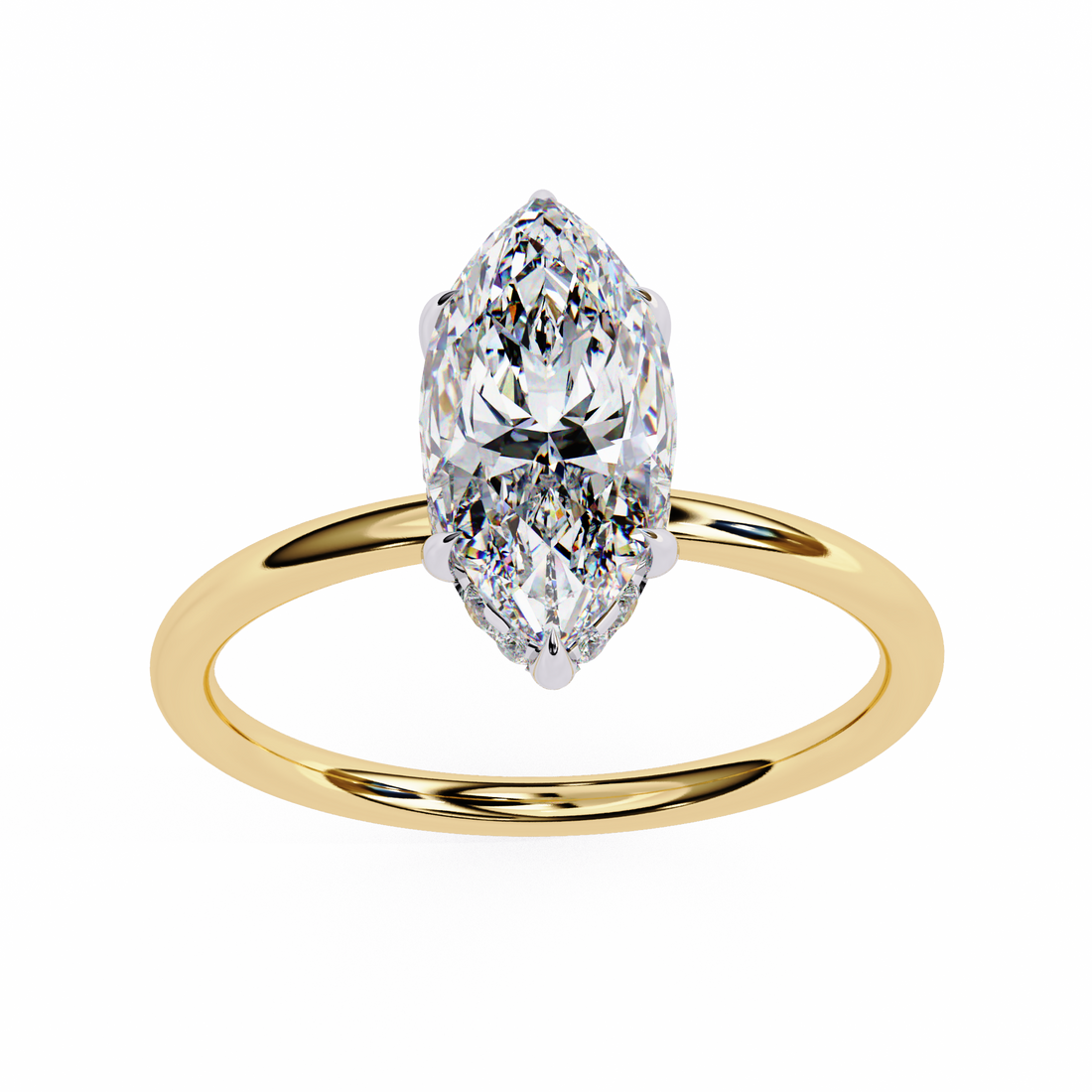 Celestial Grace Pear-Cut Solitaire Ring | 925 Sterling Silver