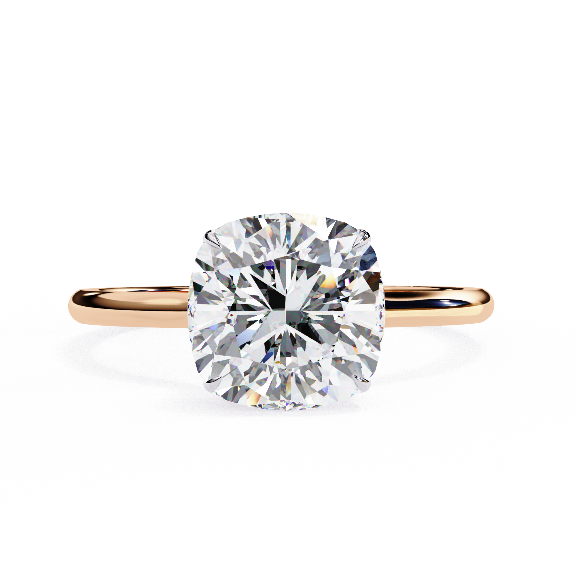 Eternal Radiance Cushion-Cut Solitaire Ring | 925 Sterling Silver