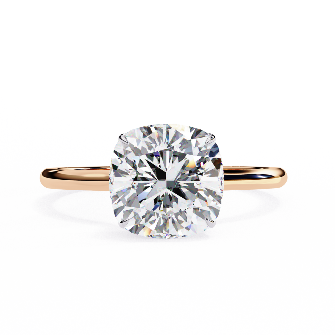 Eternal Radiance Cushion-Cut Solitaire Ring | 925 Sterling Silver