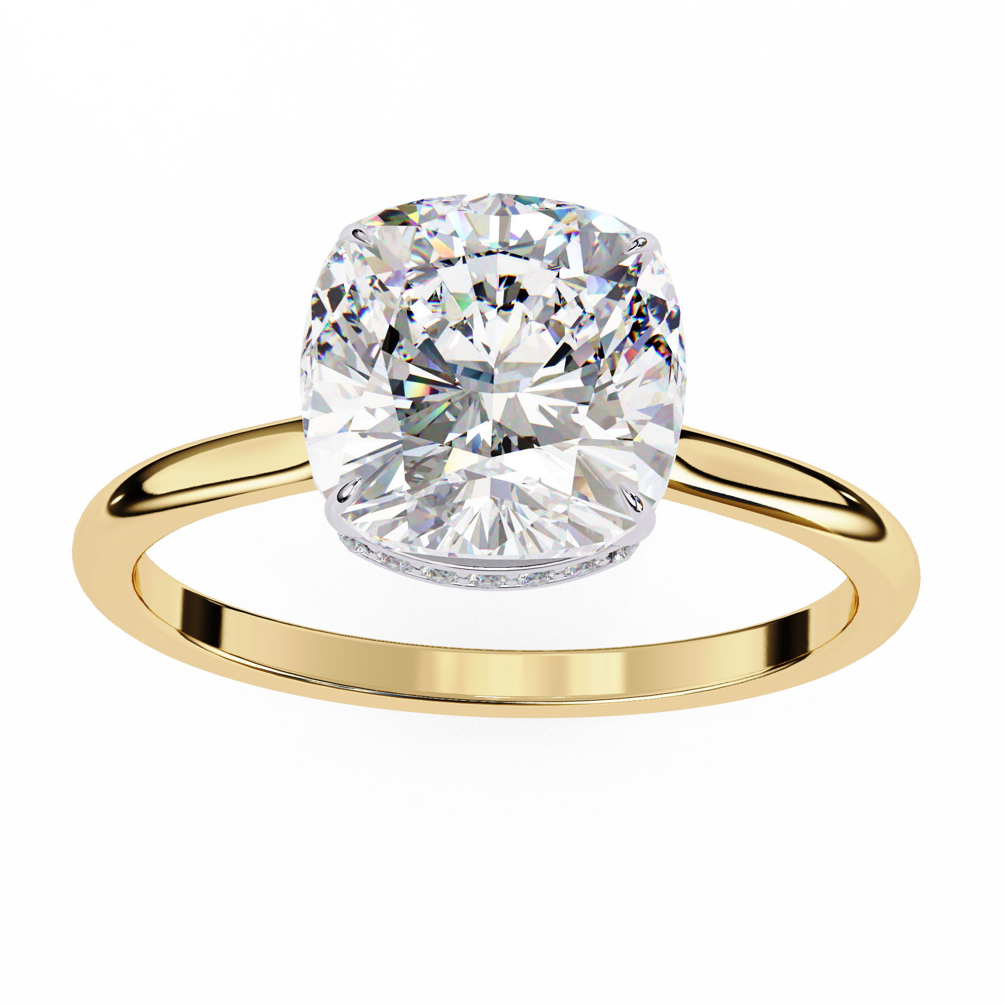 Eternal Radiance Cushion-Cut Solitaire Ring | 925 Sterling Silver