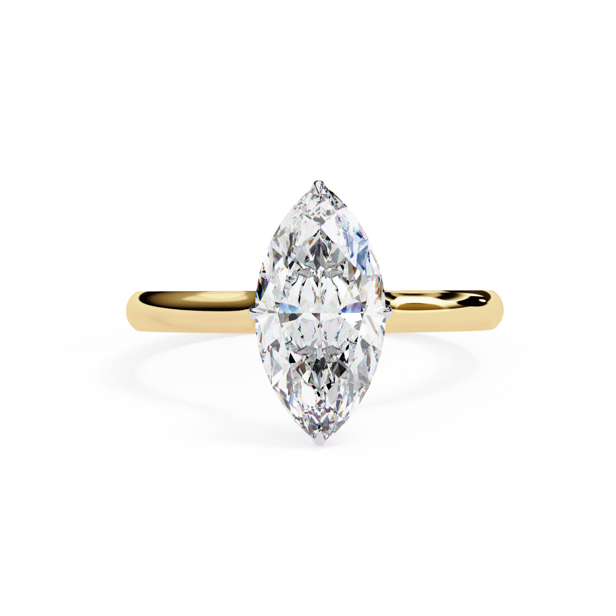 Marquise-Cut Solitaire Ring | 925 Sterling Silver