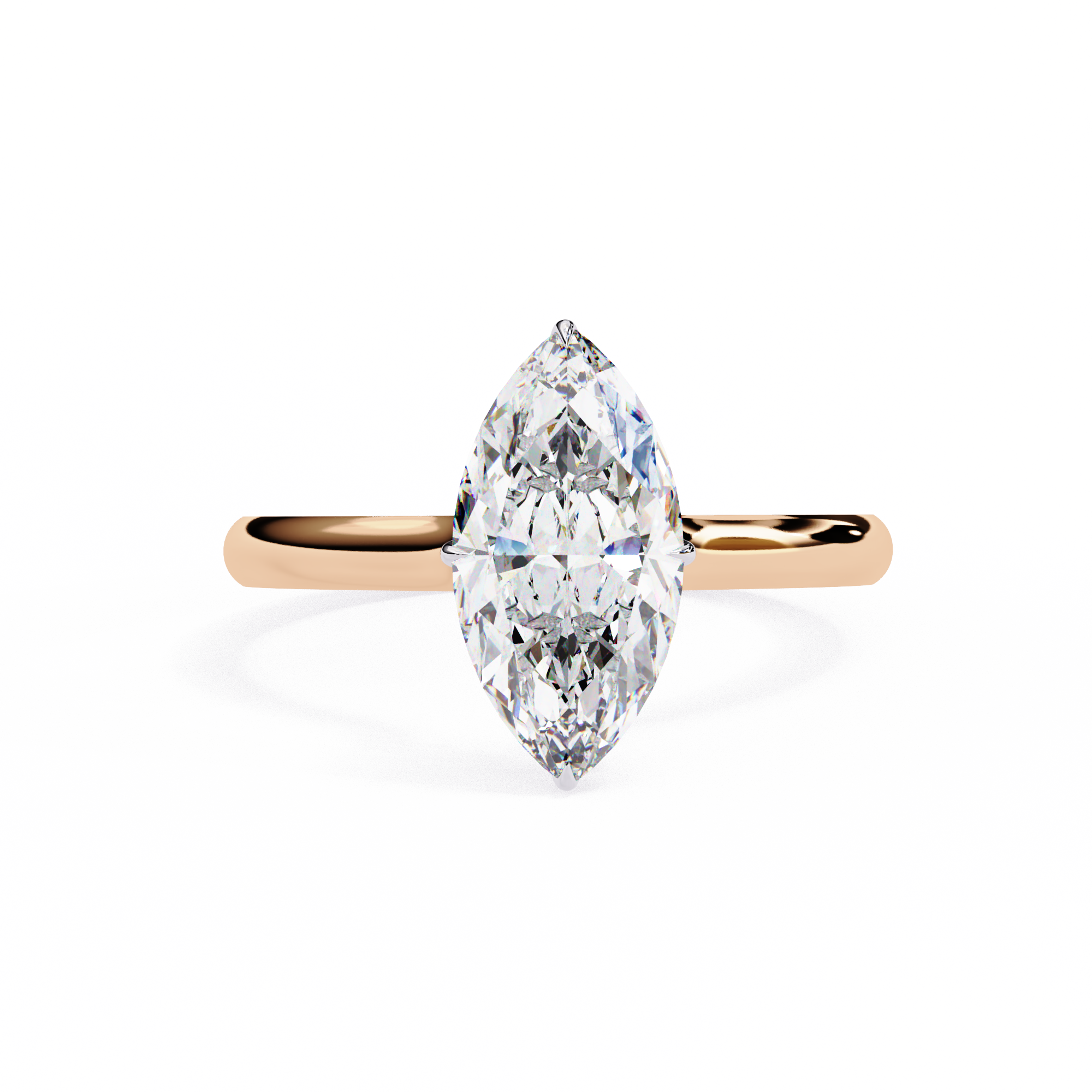 Marquise-Cut Solitaire Ring | 925 Sterling Silver