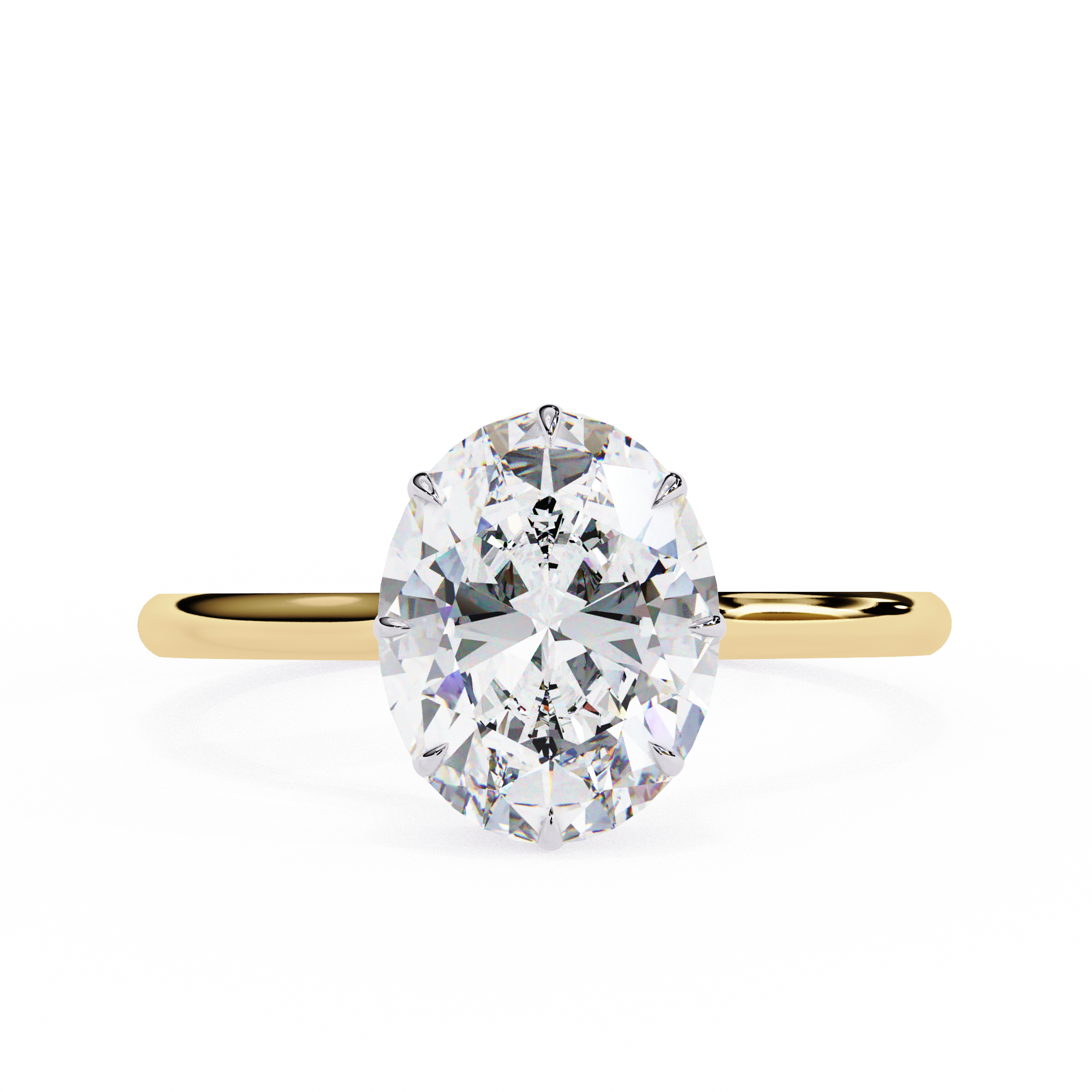Classic Oval-Cut Solitaire Ring | 925 Sterling Silver