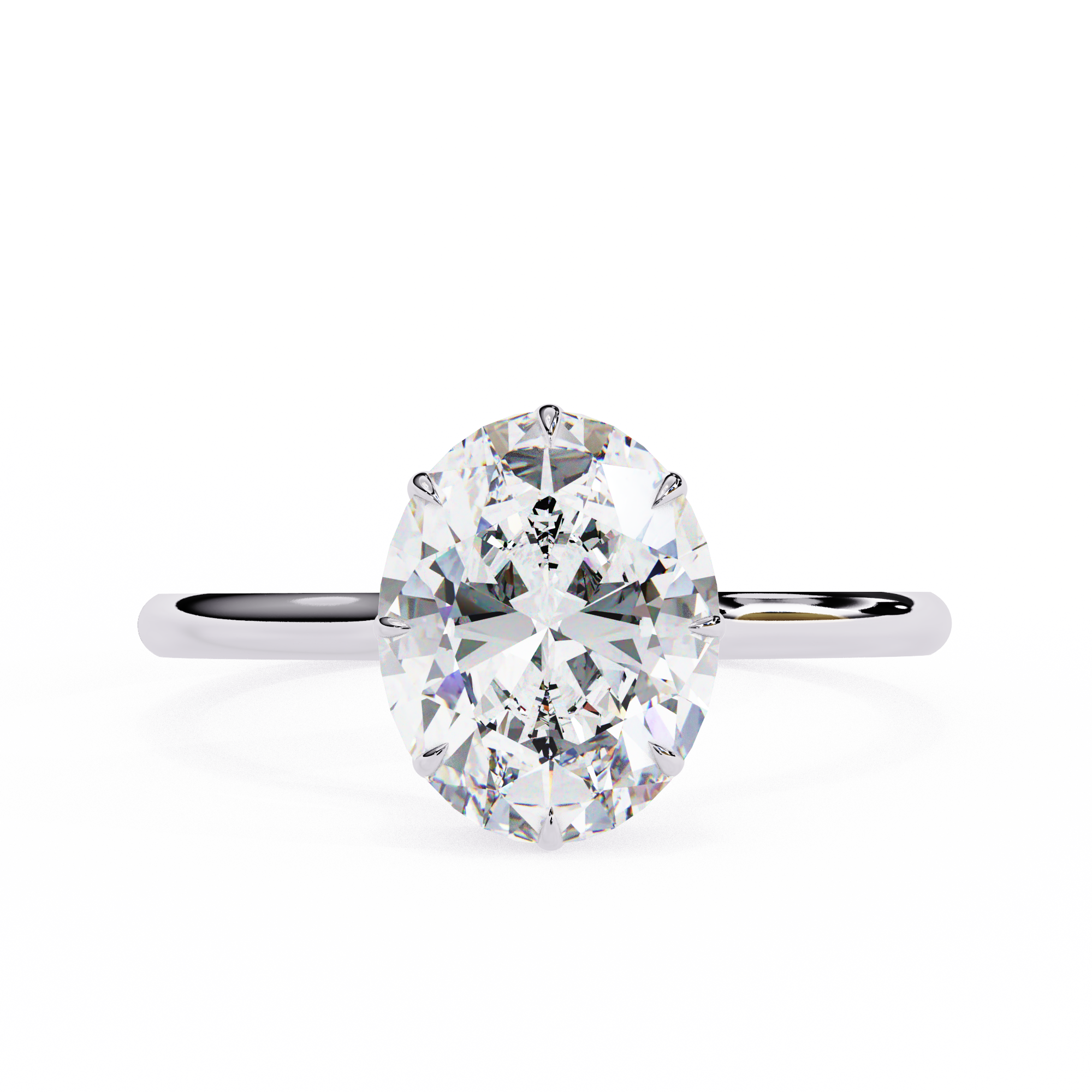Classic Oval-Cut Solitaire Ring | 925 Sterling Silver