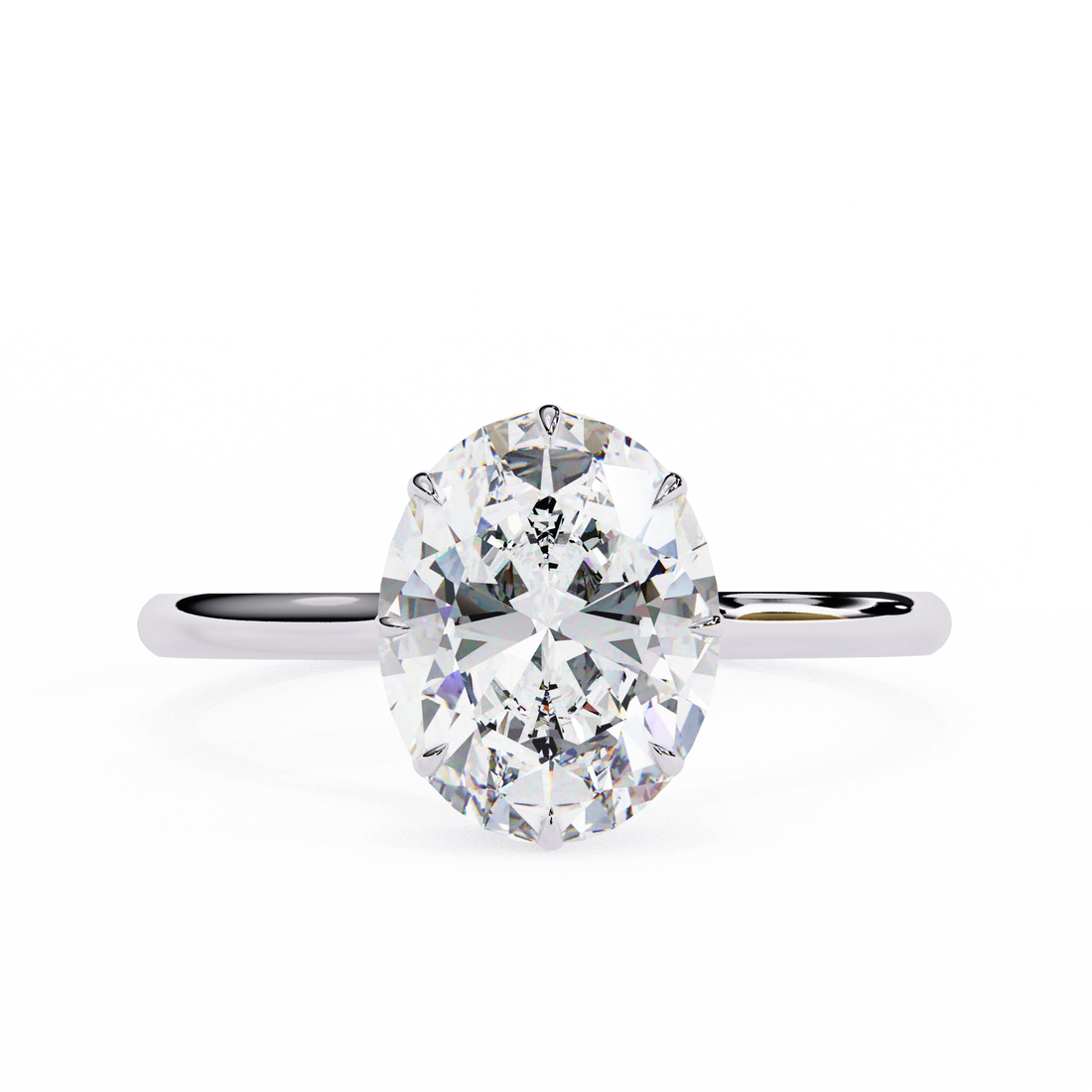 Classic Oval-Cut Solitaire Ring | 925 Sterling Silver
