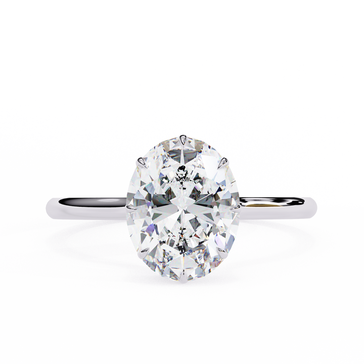 Classic Oval-Cut Solitaire Ring | 925 Sterling Silver