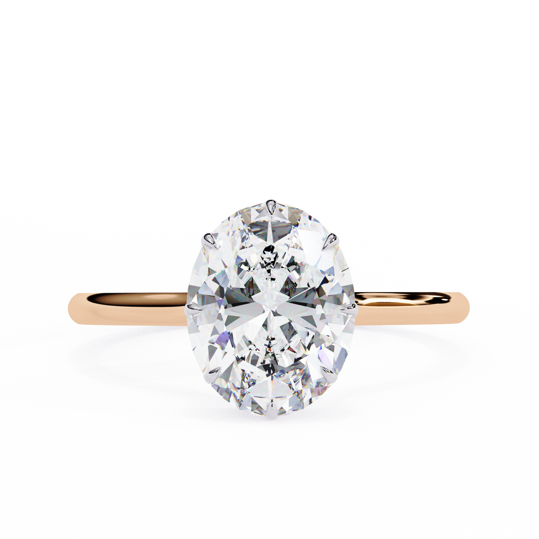 Classic Oval-Cut Solitaire Ring | 925 Sterling Silver