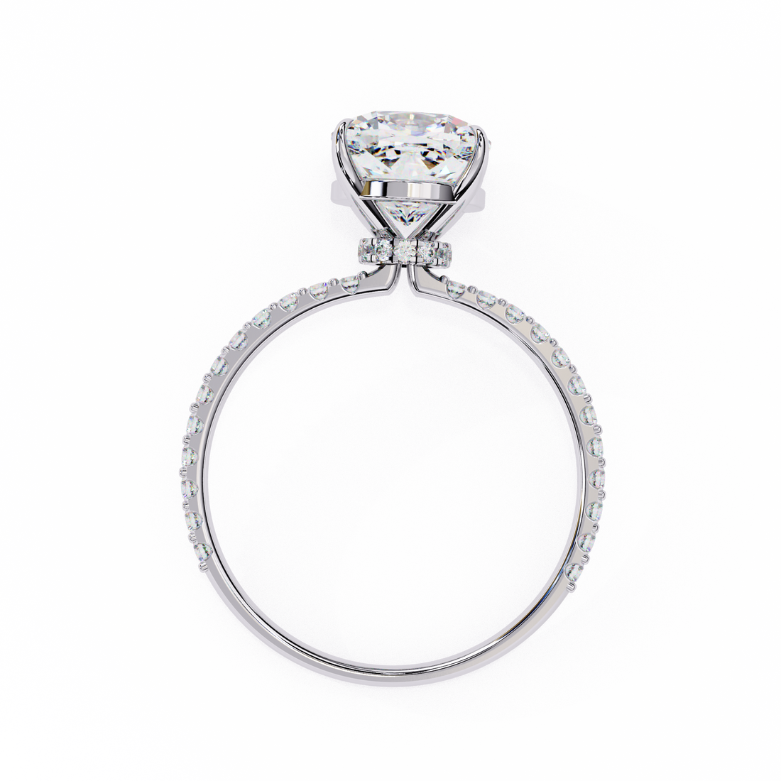 Oropé Classic Radiance Cushion Solitaire Ring | 925 Pure Sterling Silver
