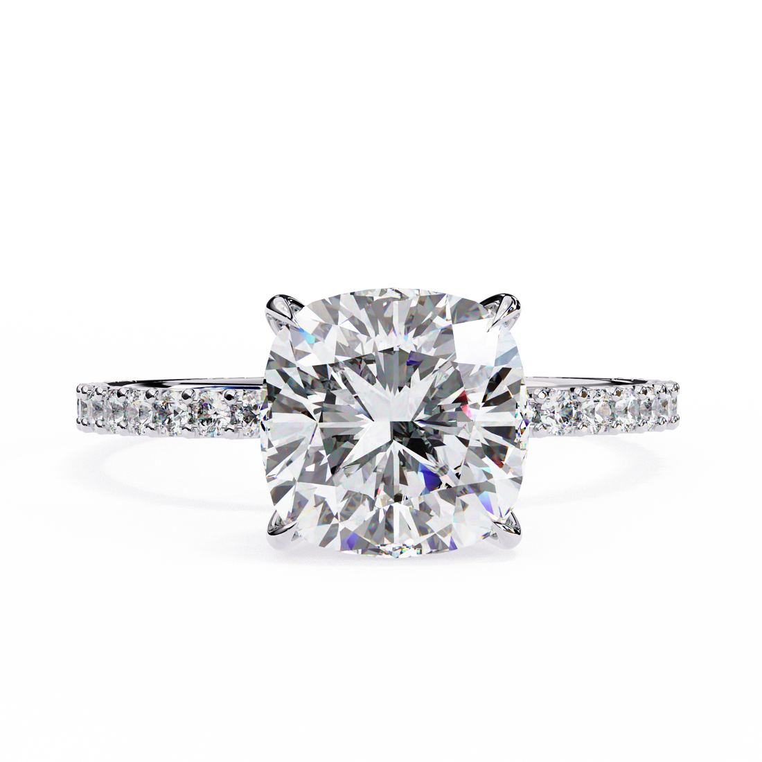 Oropé Classic Radiance Cushion Solitaire Ring | 925 Pure Sterling Silver