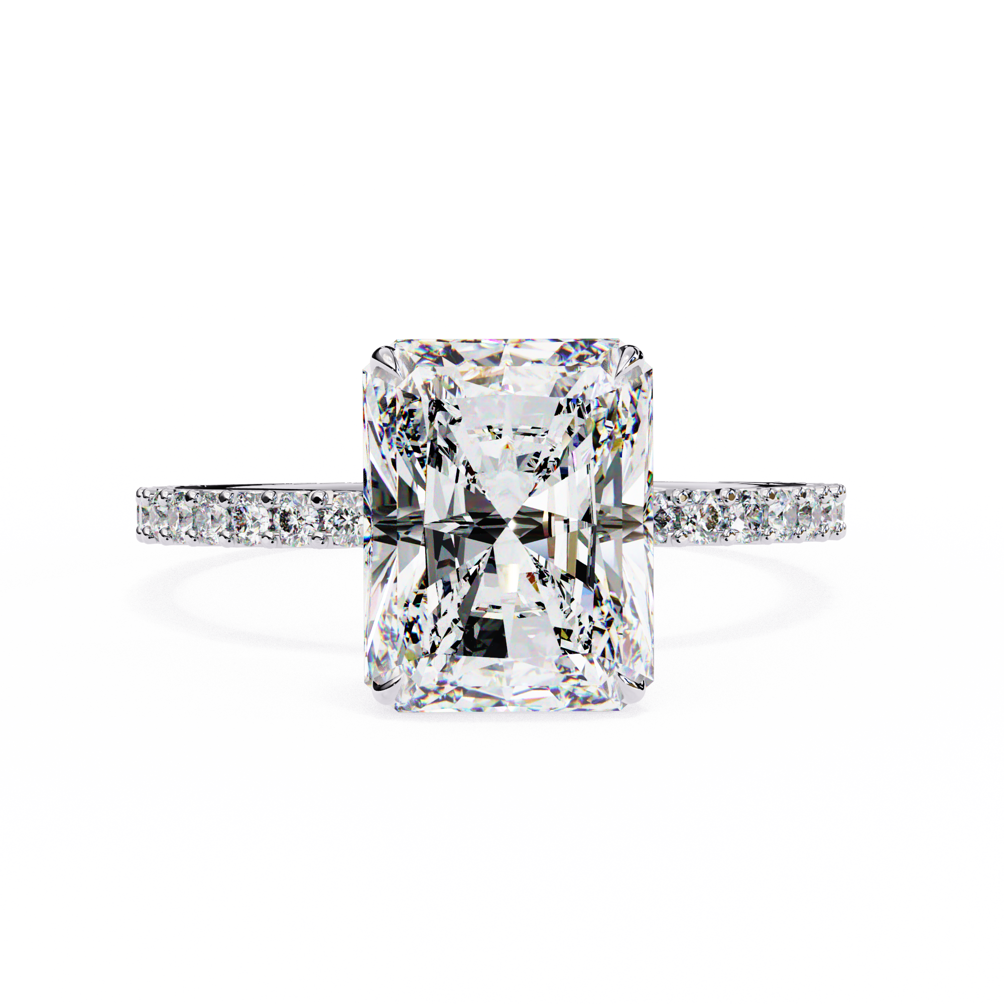 Oropé Classic Radiance Rectangular Solitaire Ring | 925 Pure Sterling Silver