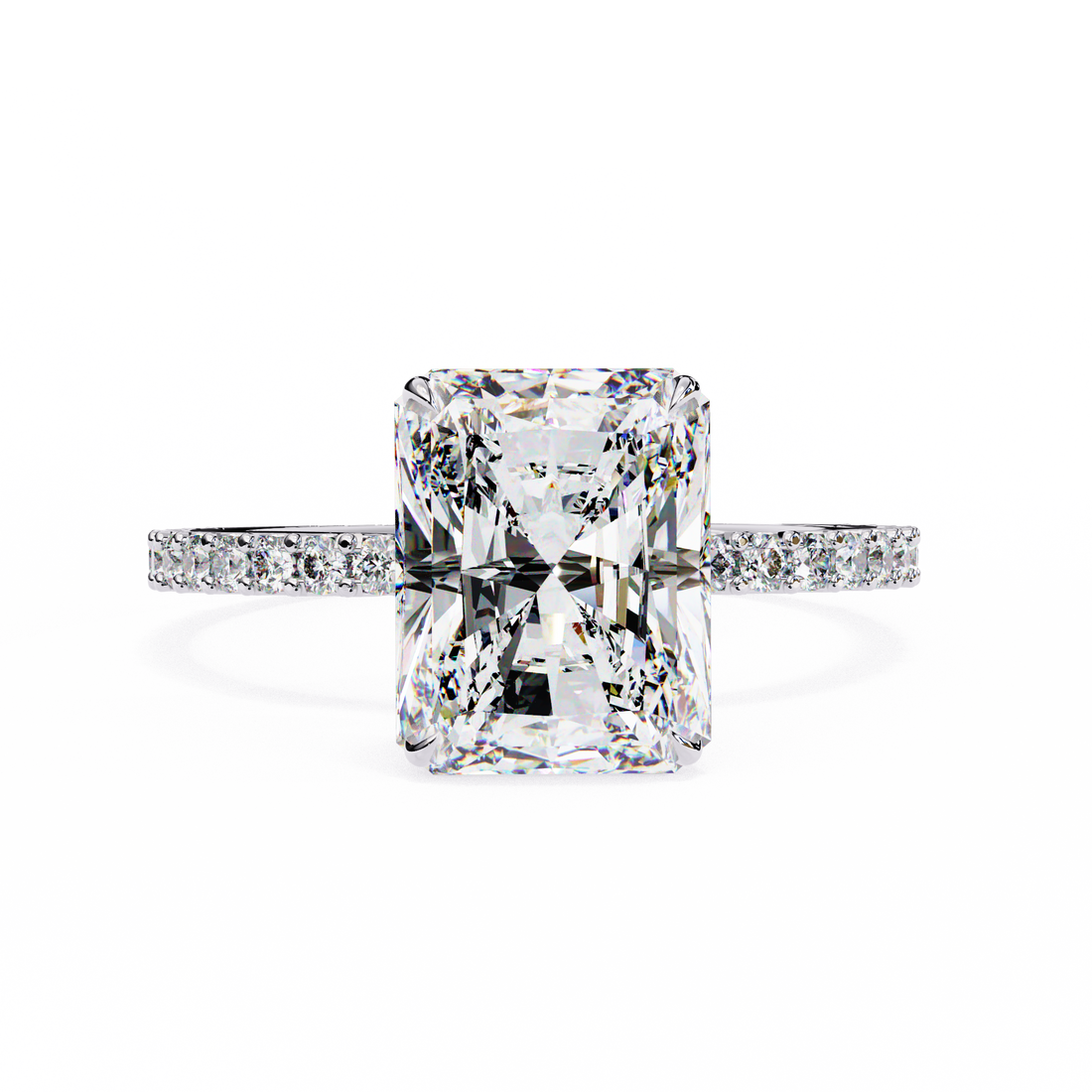 Oropé Classic Radiance Rectangular Solitaire Ring | 925 Pure Sterling Silver
