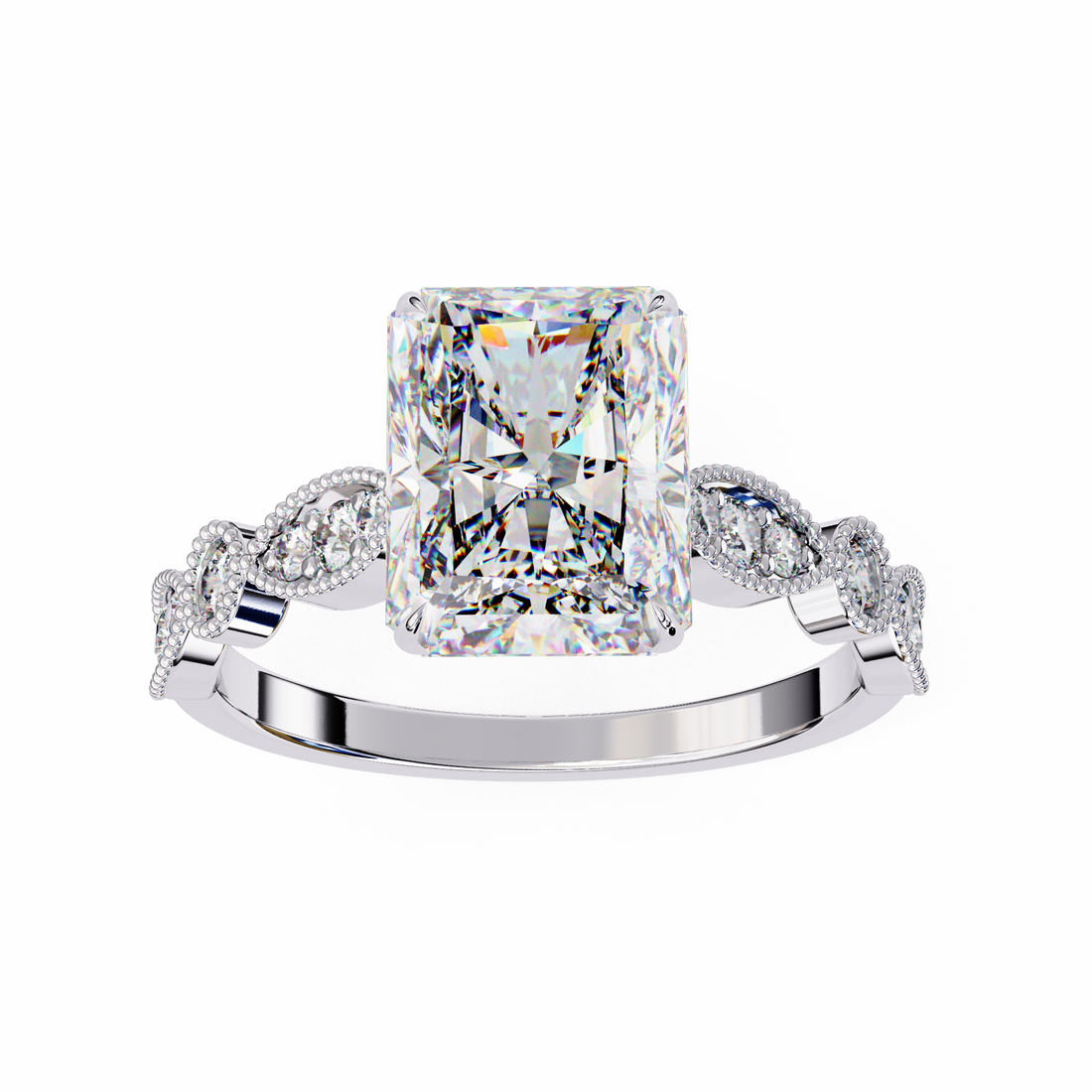 Oropé Classic Radiance Rectangular Solitaire Ring | 925 Pure Sterling Silver