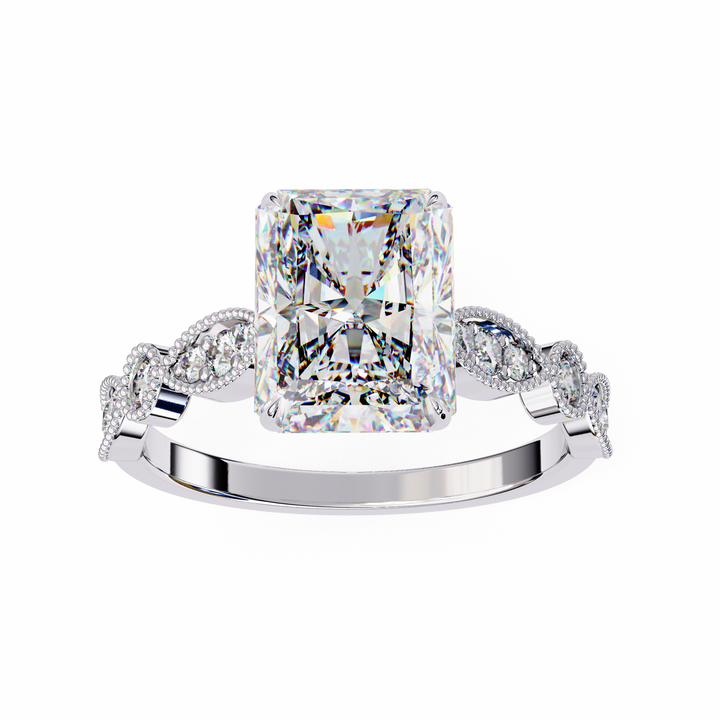 Oropé Classic Radiance Rectangular Solitaire Ring | 925 Pure Sterling Silver