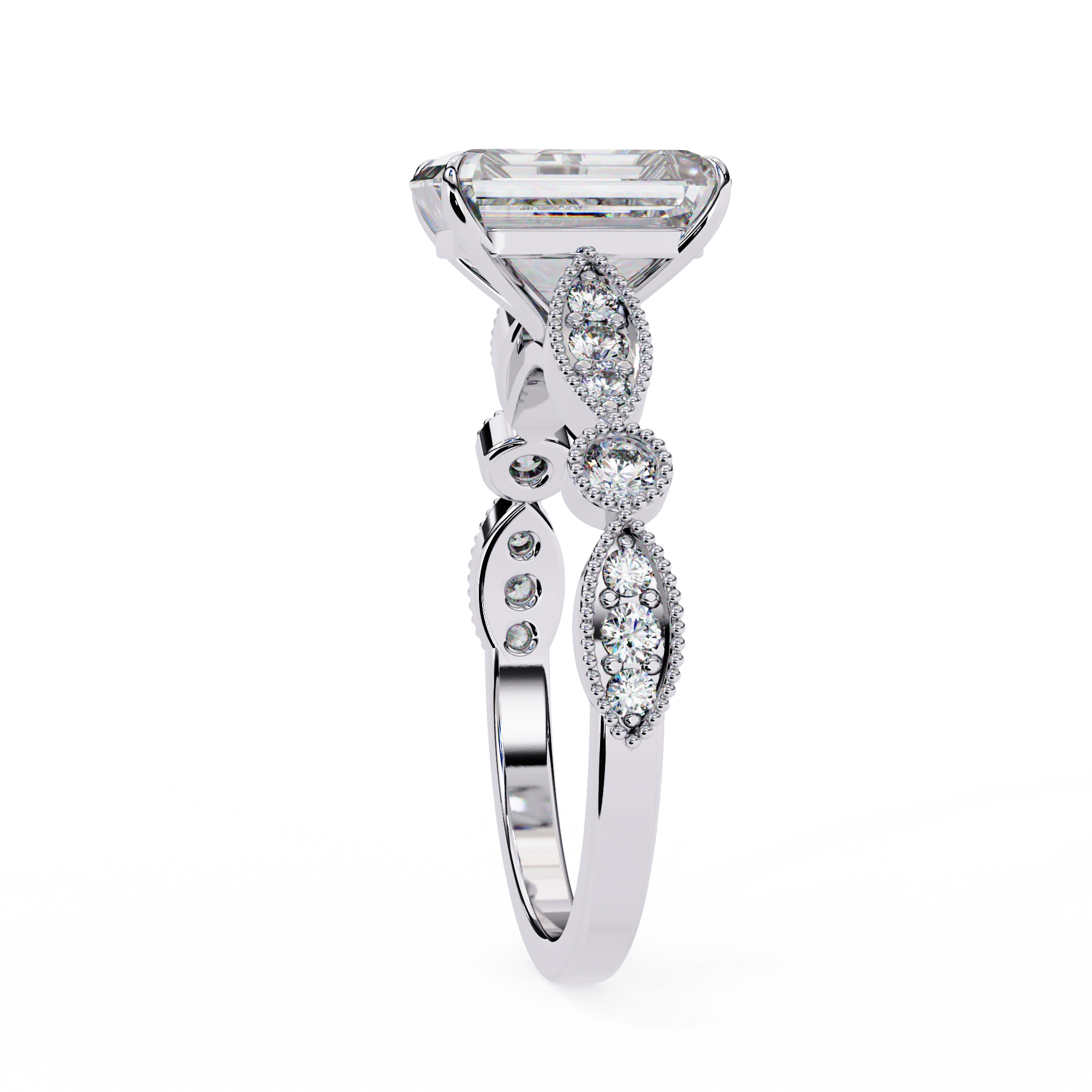 Oropé Classic Radiance Rectangular Solitaire Ring | 925 Pure Sterling Silver