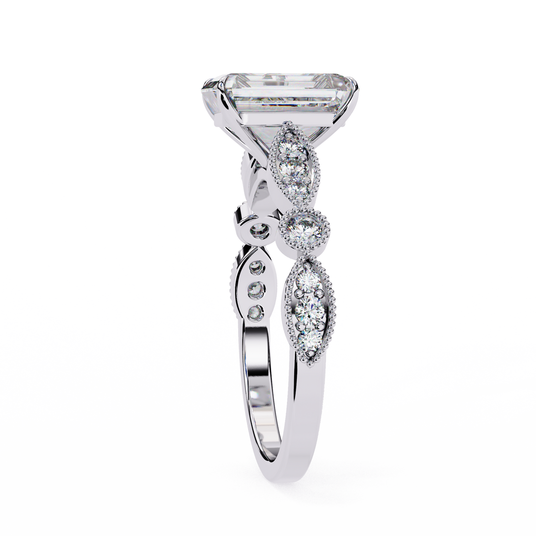 Oropé Classic Radiance Rectangular Solitaire Ring | 925 Pure Sterling Silver
