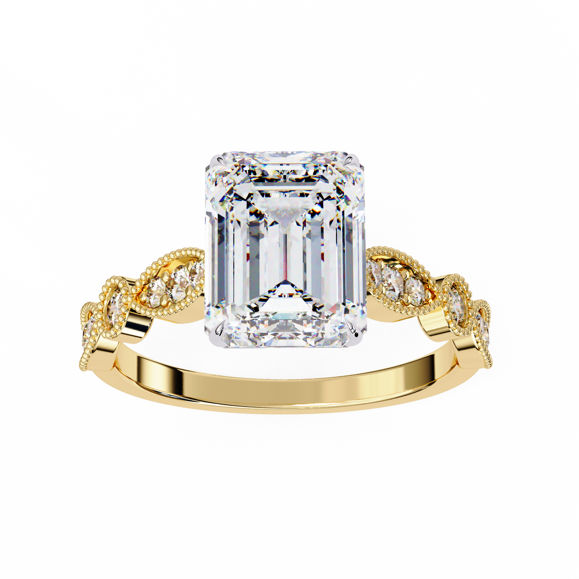 Oropé Classic Radiance Emerald-Cut Solitaire Ring | 925 Pure Sterling Silver