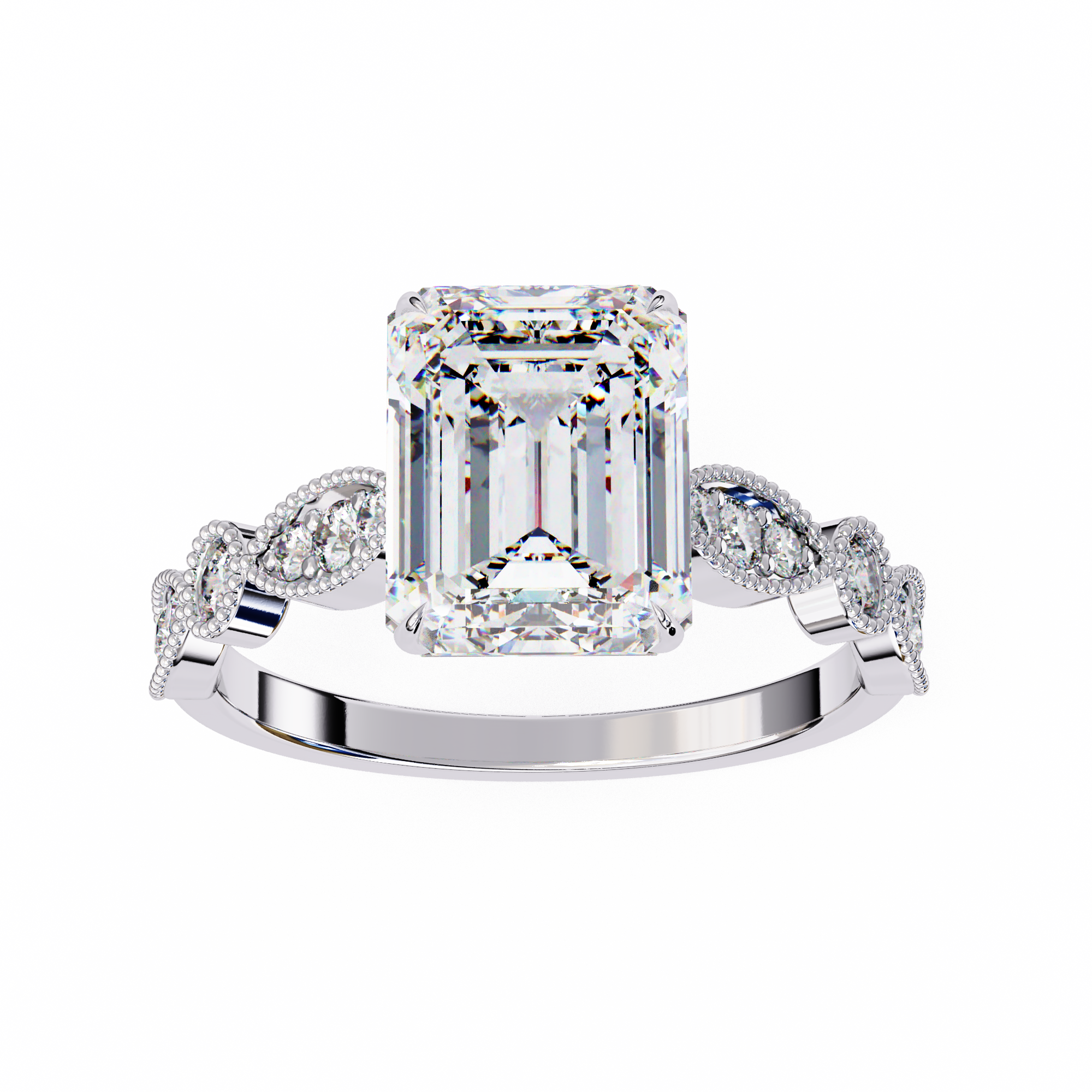 Oropé Classic Radiance Emerald-Cut Solitaire Ring | 925 Pure Sterling Silver