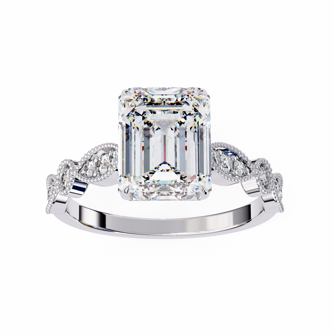 Oropé Classic Radiance Emerald-Cut Solitaire Ring | 925 Pure Sterling Silver