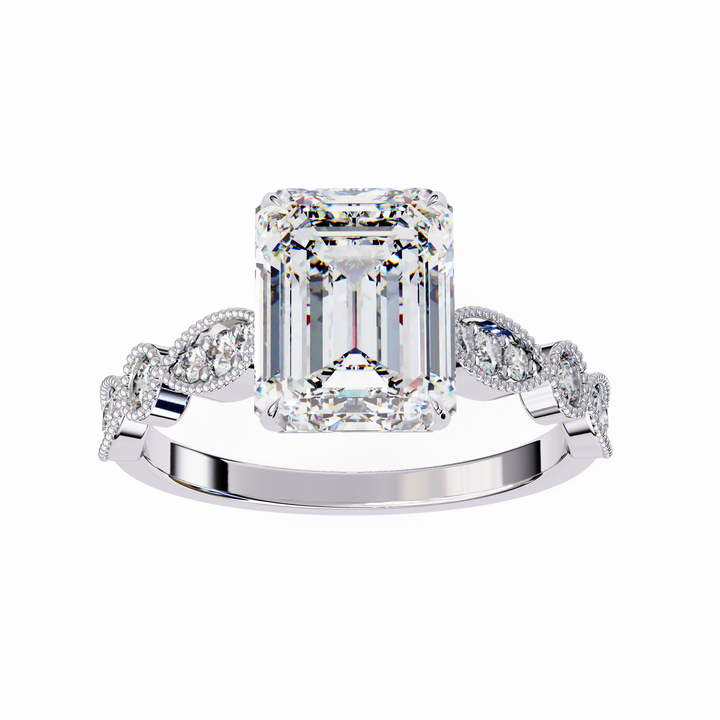 Oropé Classic Radiance Emerald-Cut Solitaire Ring | 925 Pure Sterling Silver