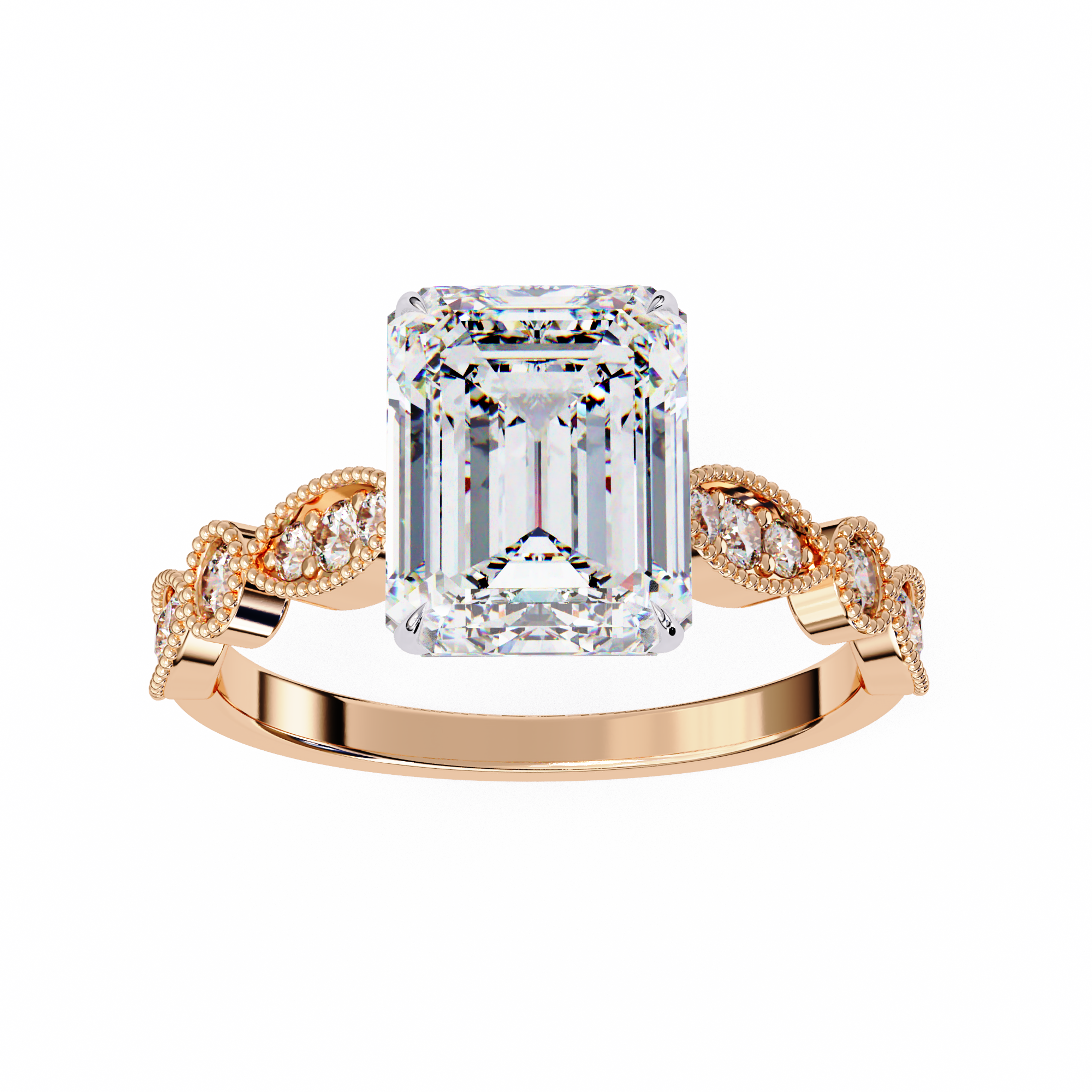 Oropé Classic Radiance Emerald-Cut Solitaire Ring | 925 Pure Sterling Silver