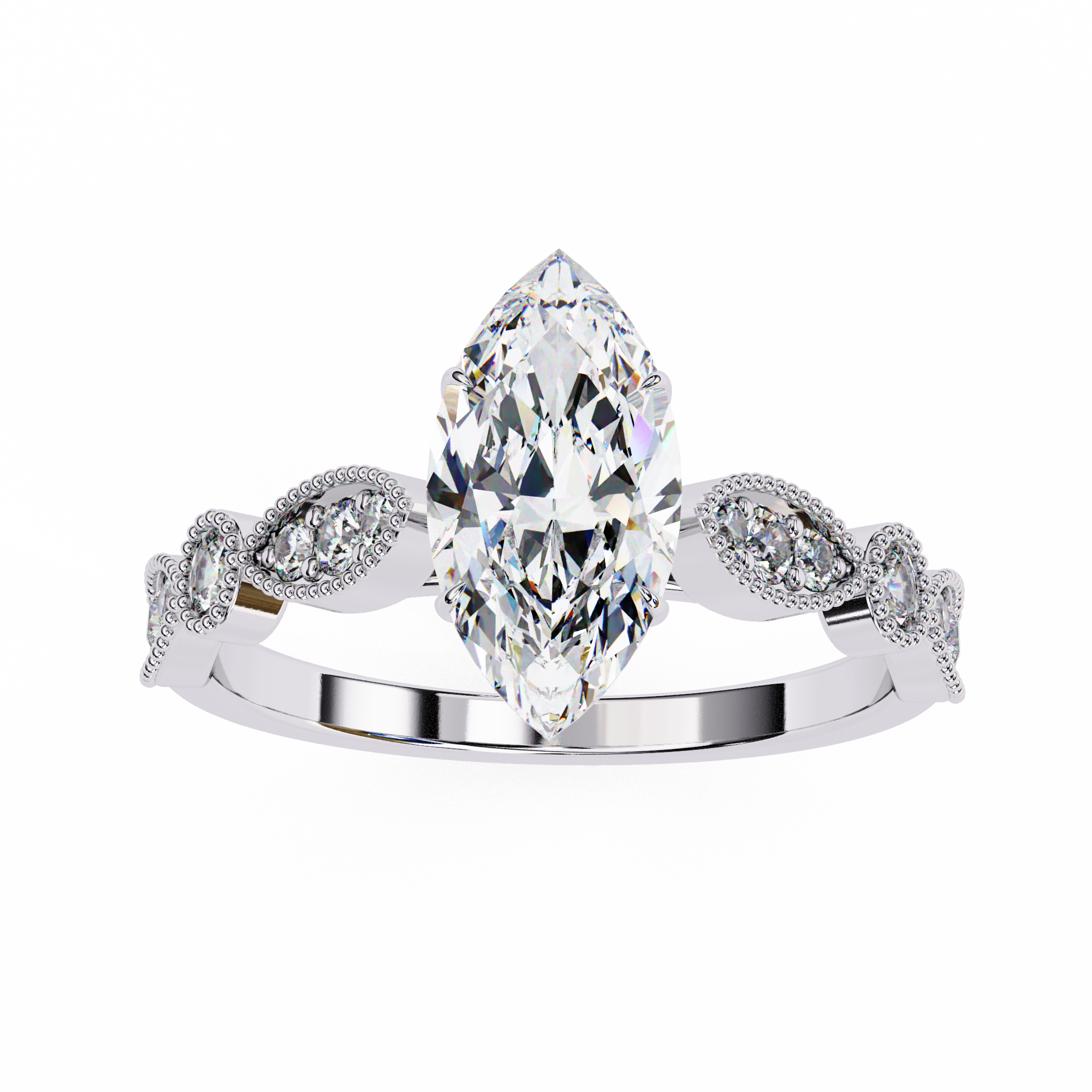 Oropé Classic Radiance Marquise Solitaire Ring | 925 Pure Sterling Silver