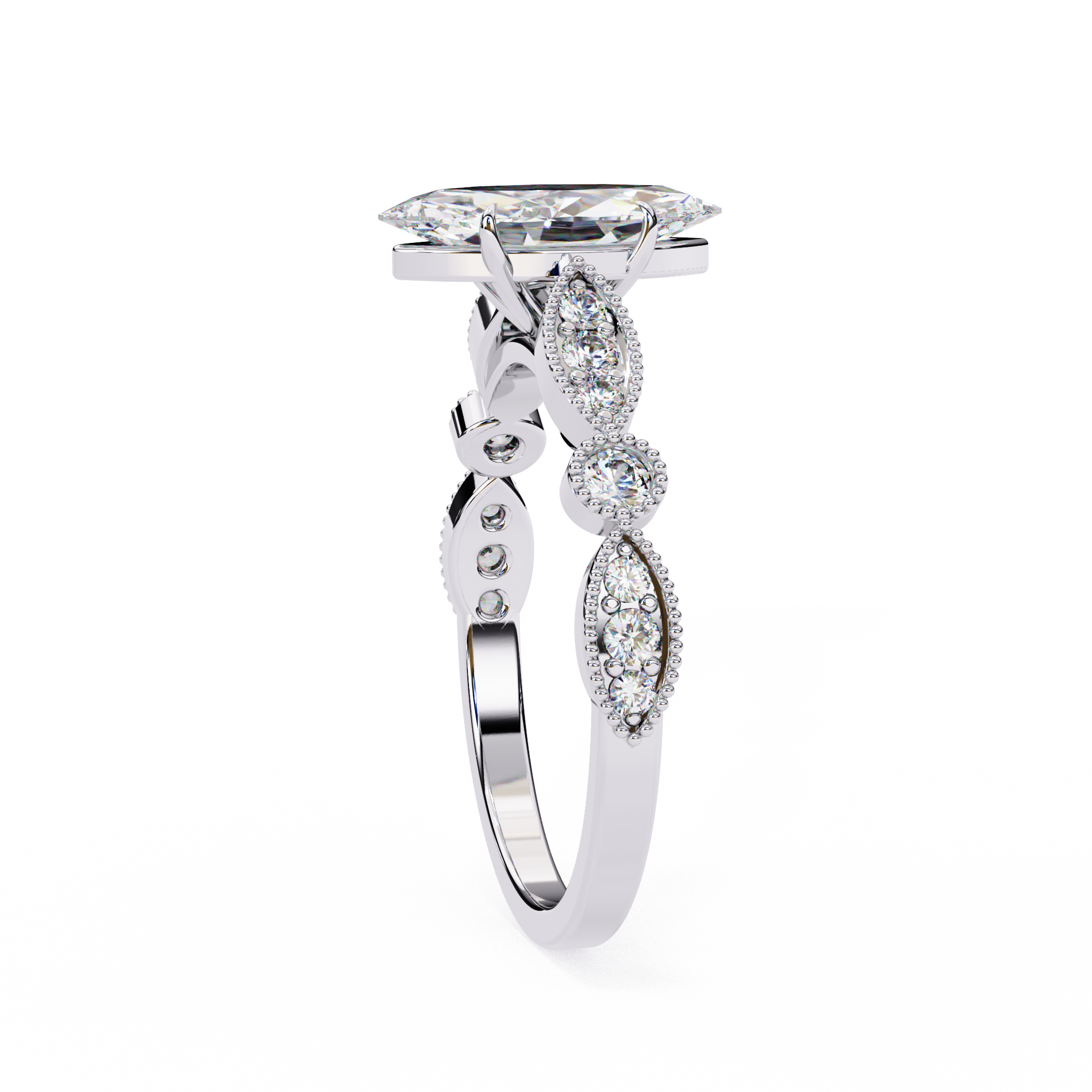 Oropé Classic Radiance Marquise Solitaire Ring | 925 Pure Sterling Silver